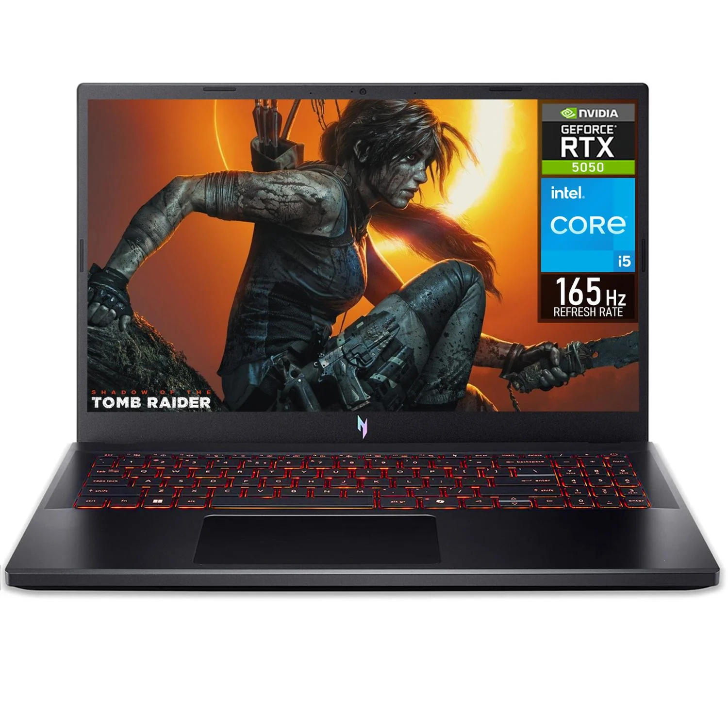 Laptop Gamer ACER NITRO V NVIDIA GeForce RTX 5050 Intel Core i5 13420H 16GB SSD 512GB 15.6" FHD 165Hz Teclado Ingles Gaming Entrada y Estudio