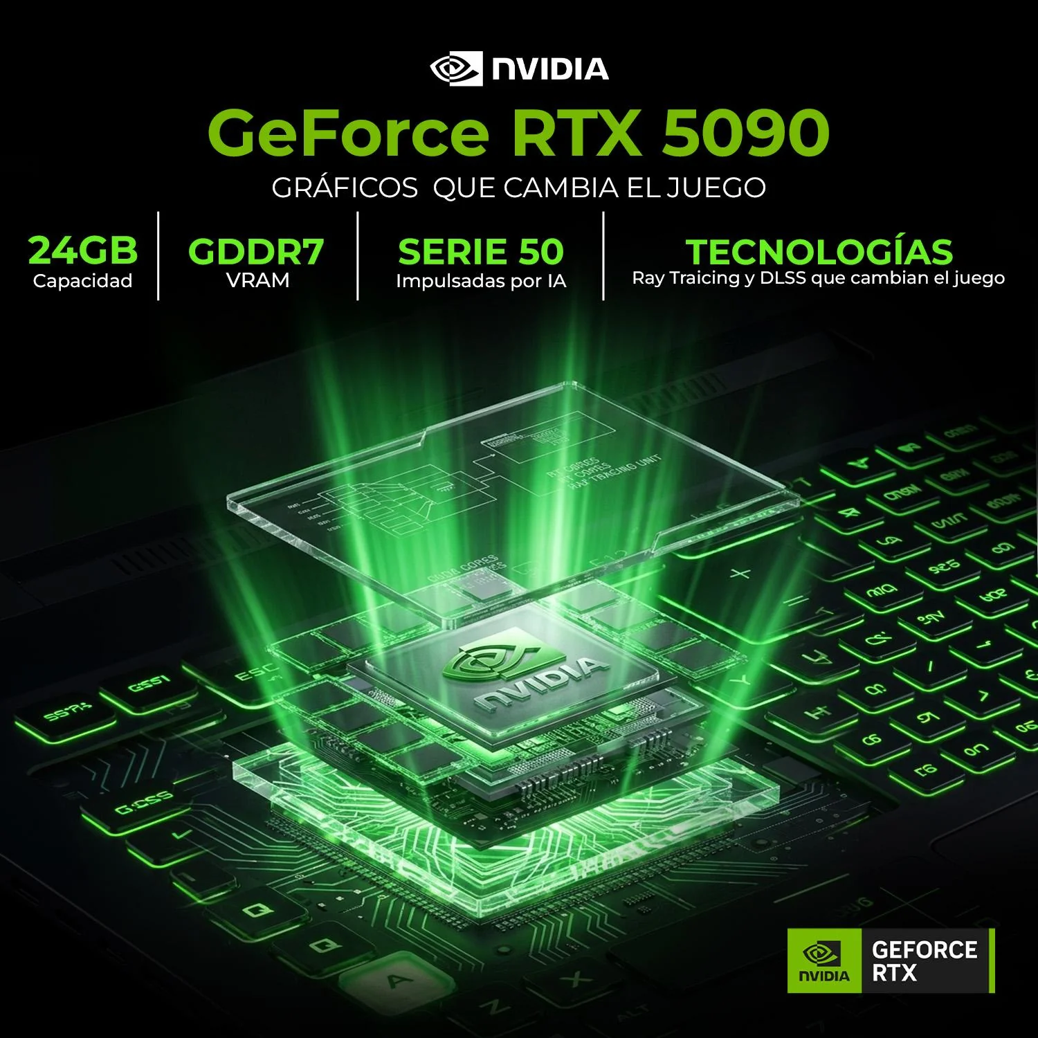 Laptop Gamer AI PC LENOVO Legion Pro 7i GeForce RTX 5090 24GB DLSS Core Ultra 9 275HX NPU 64GB DDR5 1TB SSD Pantalla 16" OLED QHD+ 240Hz Teclado Ingles Copilot Mouse + Control DXT Inteligencia Artificial - Image 4