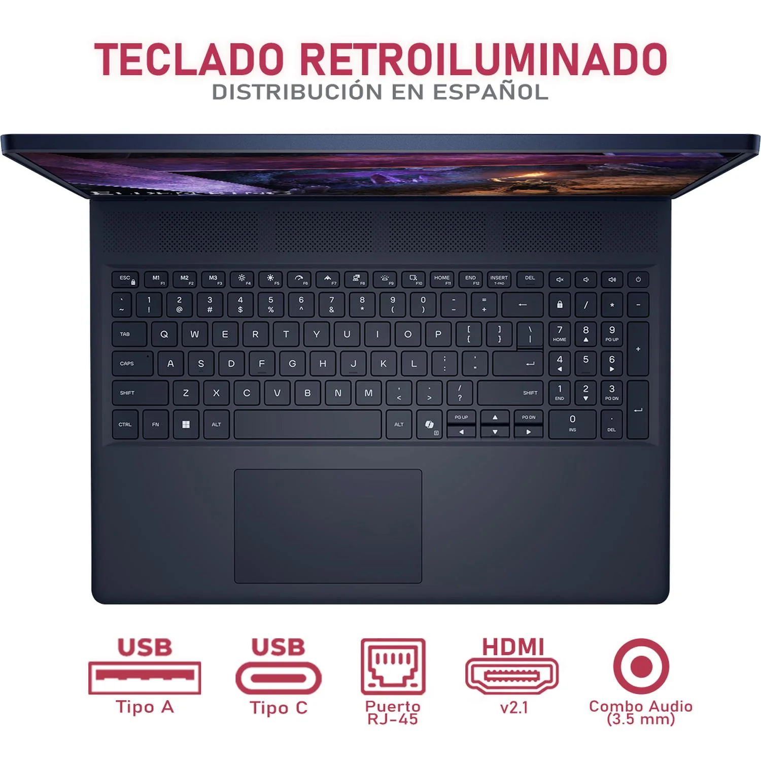 Laptop Gamer ALIENWARE M16 Aurora NVIDIA GeForce RTX 4050 Intel Core i5 210H 16GB DDR5 SSD 512GB 16" WQXGA 120Hz Teclado Español Ideal para Gaming y Multitarea - Image 4