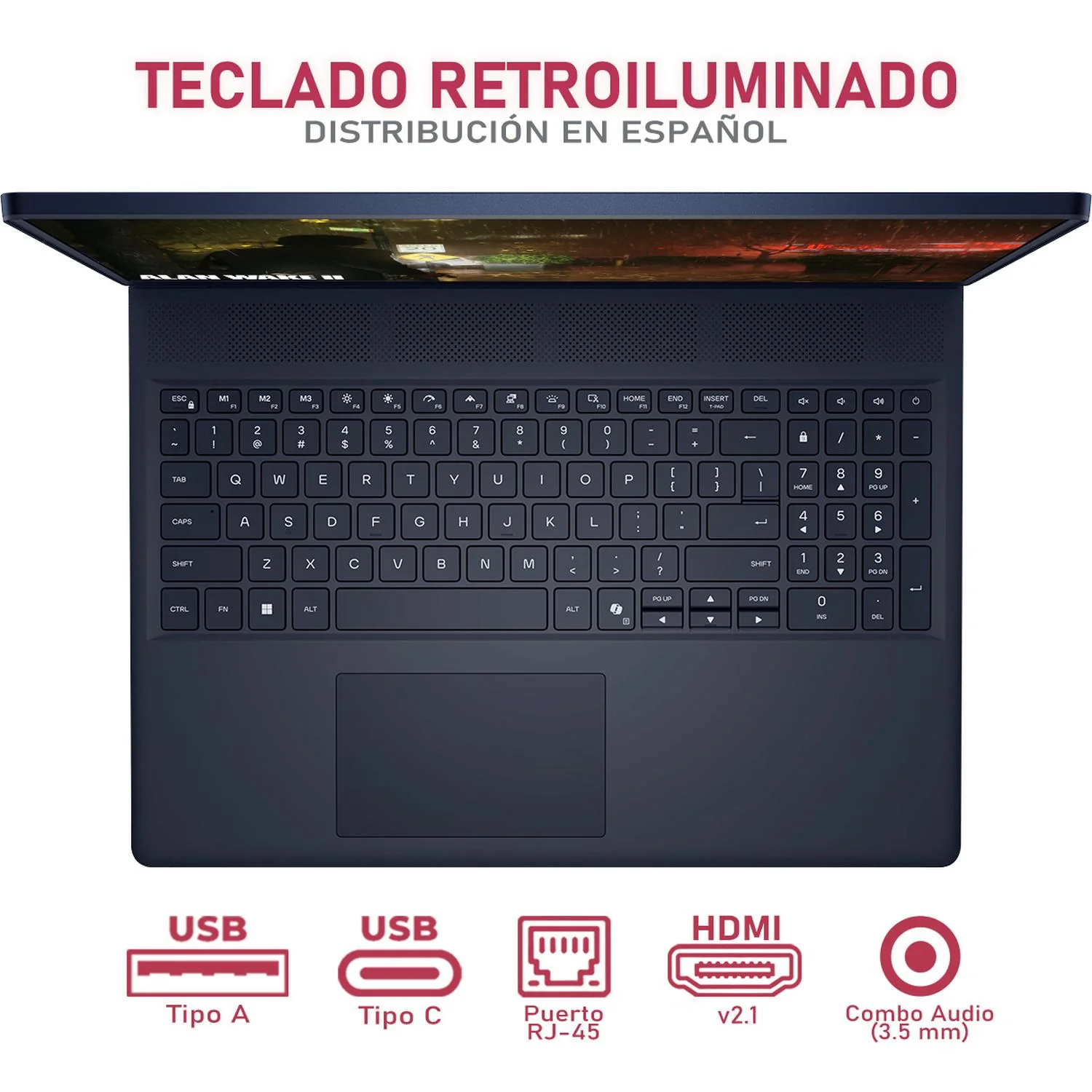 Laptop Gamer ALIENWARE M16 Aurora NVIDIA GeForce RTX 5050 Intel Core i7 240H 16GB DDR5 SSD 1TB 16" IPS Pro FHD+ 165Hz Teclado Español Gaming Competitivo y Multitarea Avanzada - Image 4