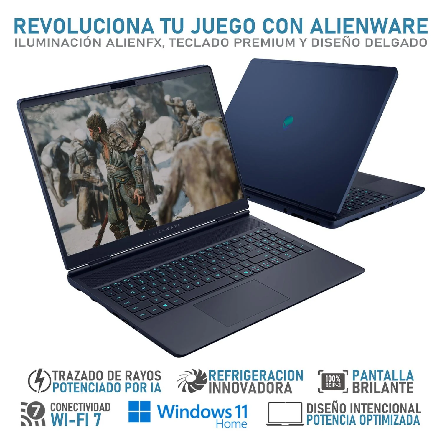 Laptop Gamer ALIENWARE X16 Aurora NVIDIA GeForce RTX 5070 Intel Core Ultra 9 275HX 32GB RAM 1TB SSD 16" Windows 11 Home Teclado en Español - Image 4