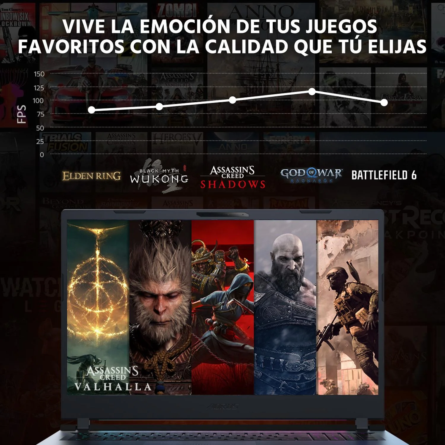 Laptop Gamer AORUS 17 NVIDIA GeForce RTX 4070 Intel Core i5 12500H 16GB RAM 512GB SSD 17.3" Windows 11 Home Teclado en Español - Image 5