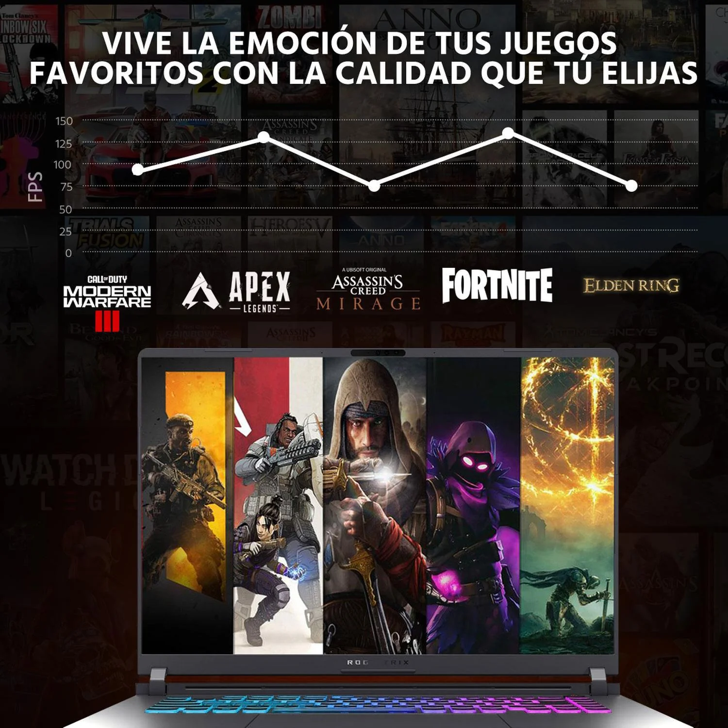Laptop Gamer ASUS ROG Strix G16 NVIDIA GeForce RTX 5060 Intel Core i7 14650HX 16GB DDR5 SSD 1TB 16" WUXGA 165Hz Teclado Ingles Gaming Competitivo y Diseño - Image 5