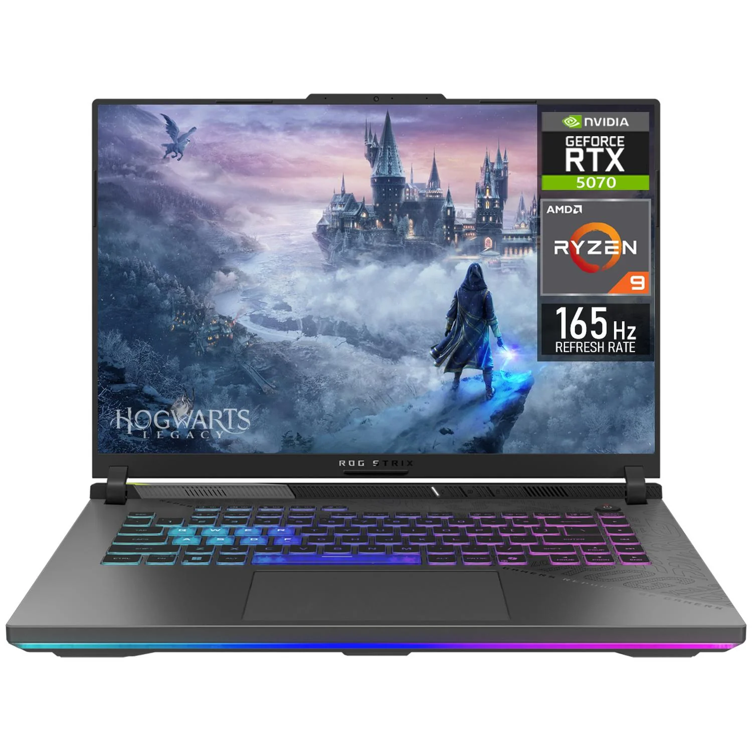Laptop Gamer ASUS ROG Strix G16 Nvidia GeForce RTX 5070 8GB DLSS 4.5 AMD Ryzen 9 8940HX 64GB DDR5 1TB SSD Pantalla 16" IPS FHD+ 165Hz Teclado Ingles W11H Creación de Contenido y Streaming