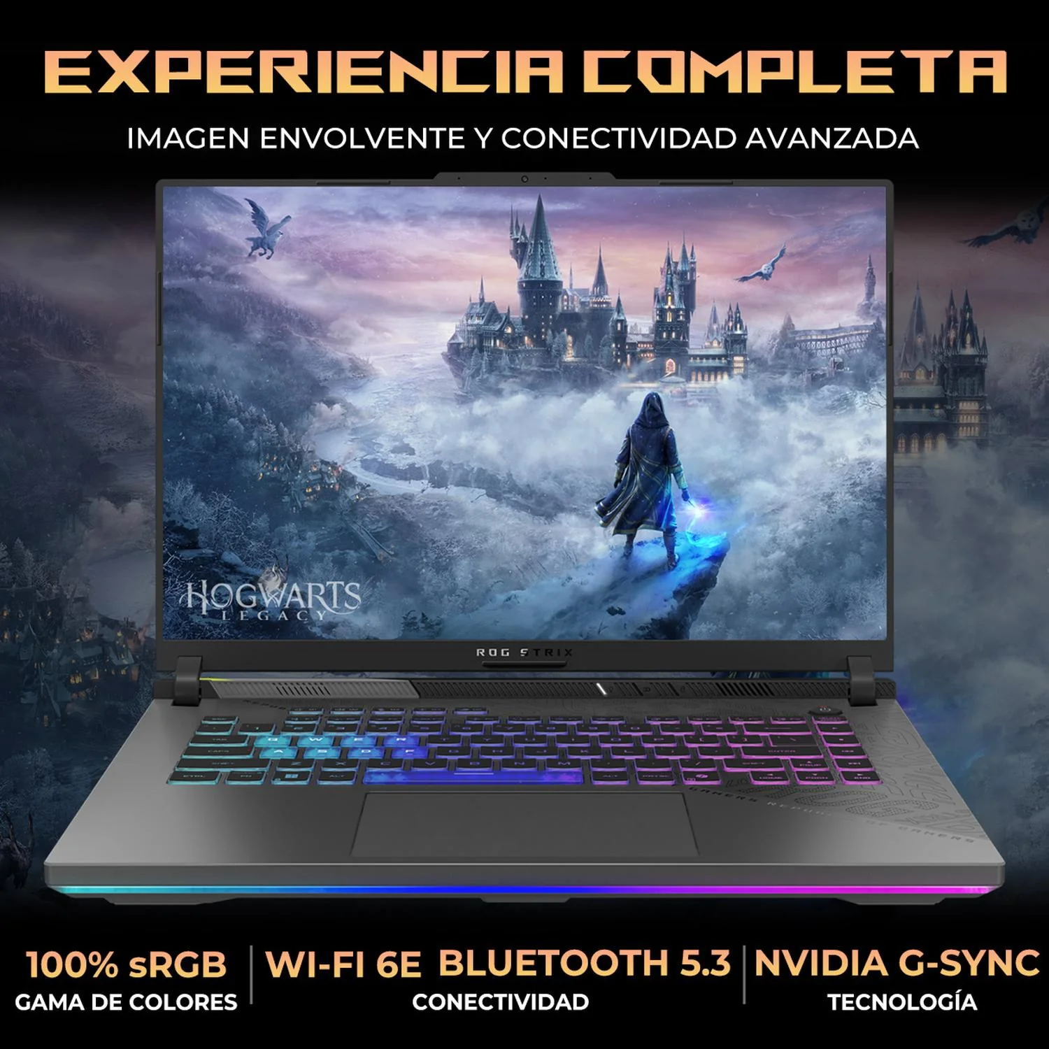 Laptop Gamer ASUS ROG Strix G16 Nvidia GeForce RTX 5070 8GB DLSS 4.5 AMD Ryzen 9 8940HX 64GB DDR5 1TB SSD Pantalla 16" IPS FHD+ 165Hz Teclado Ingles W11H Creación de Contenido y Streaming - Image 3