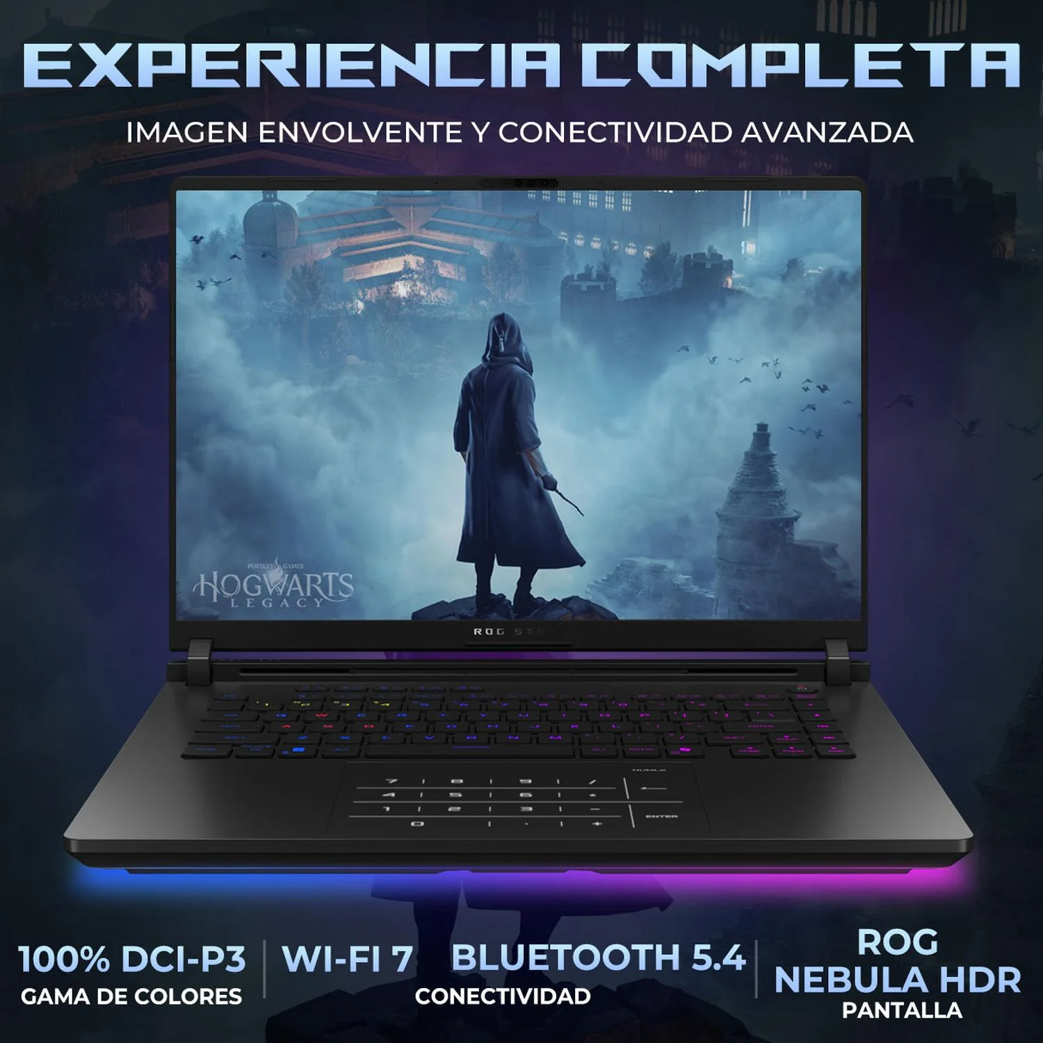 Laptop Gamer ASUS ROG Strix SCAR 16 NVIDIA GeForce RTX 5090 Intel Core Ultra 9 275HX 32GB DDR5 SSD 2TB 16" WQXGA 240Hz Teclado Ingles Gaming Avanzado y Creacion de Contenido - Image 4
