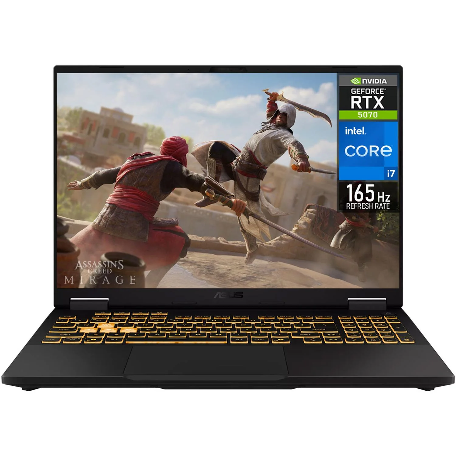 Laptop Gamer ASUS TUF F16 NVIDIA GeForce RTX 5070 Intel Core i7 14650HX 16GB DDR5 SSD 1TB 16" WUXGA 165Hz Teclado Ingles Gaming competitivo y Streaming