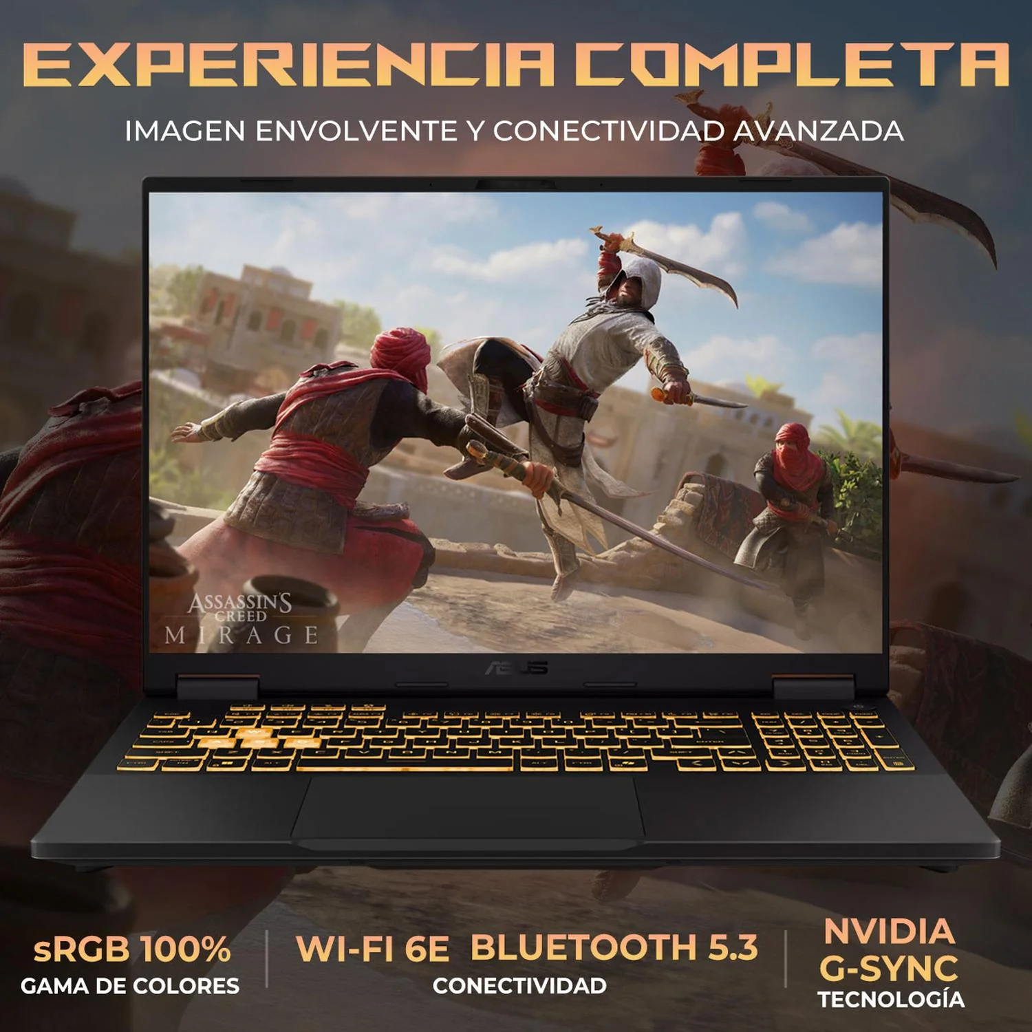 Laptop Gamer ASUS TUF F16 NVIDIA GeForce RTX 5070 Intel Core i7 14650HX 16GB DDR5 SSD 1TB 16" WUXGA 165Hz Teclado Ingles Gaming competitivo y Streaming - Image 3