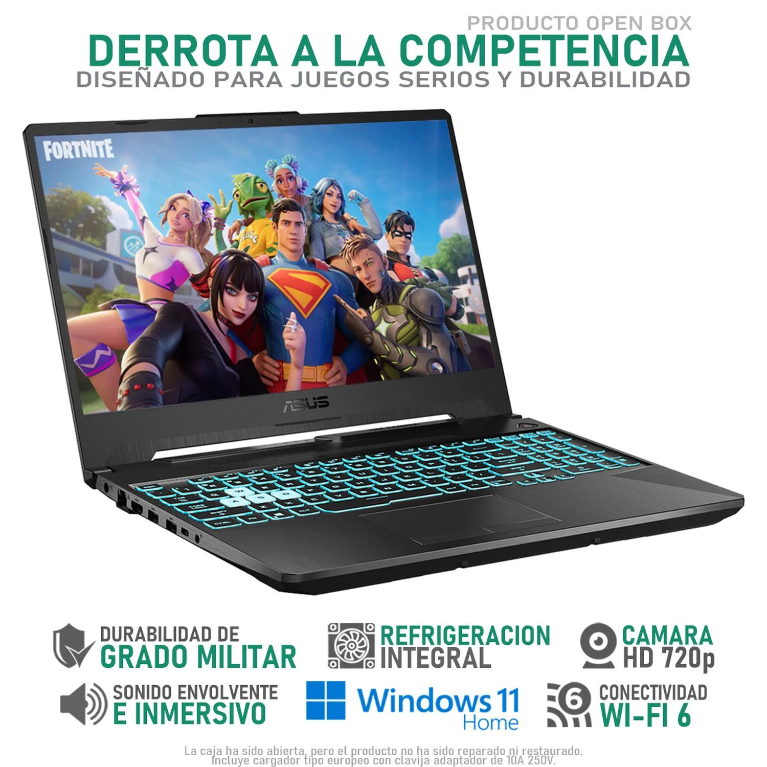 Laptop Gamer ASUS TUF Gaming A15 NVIDIA GeForce RTX 2050 AMD Ryzen 7 7435HS 16GB RAM 512GB SSD 15.6" Windows 11 Home Teclado en Ingles Open Box - Image 3
