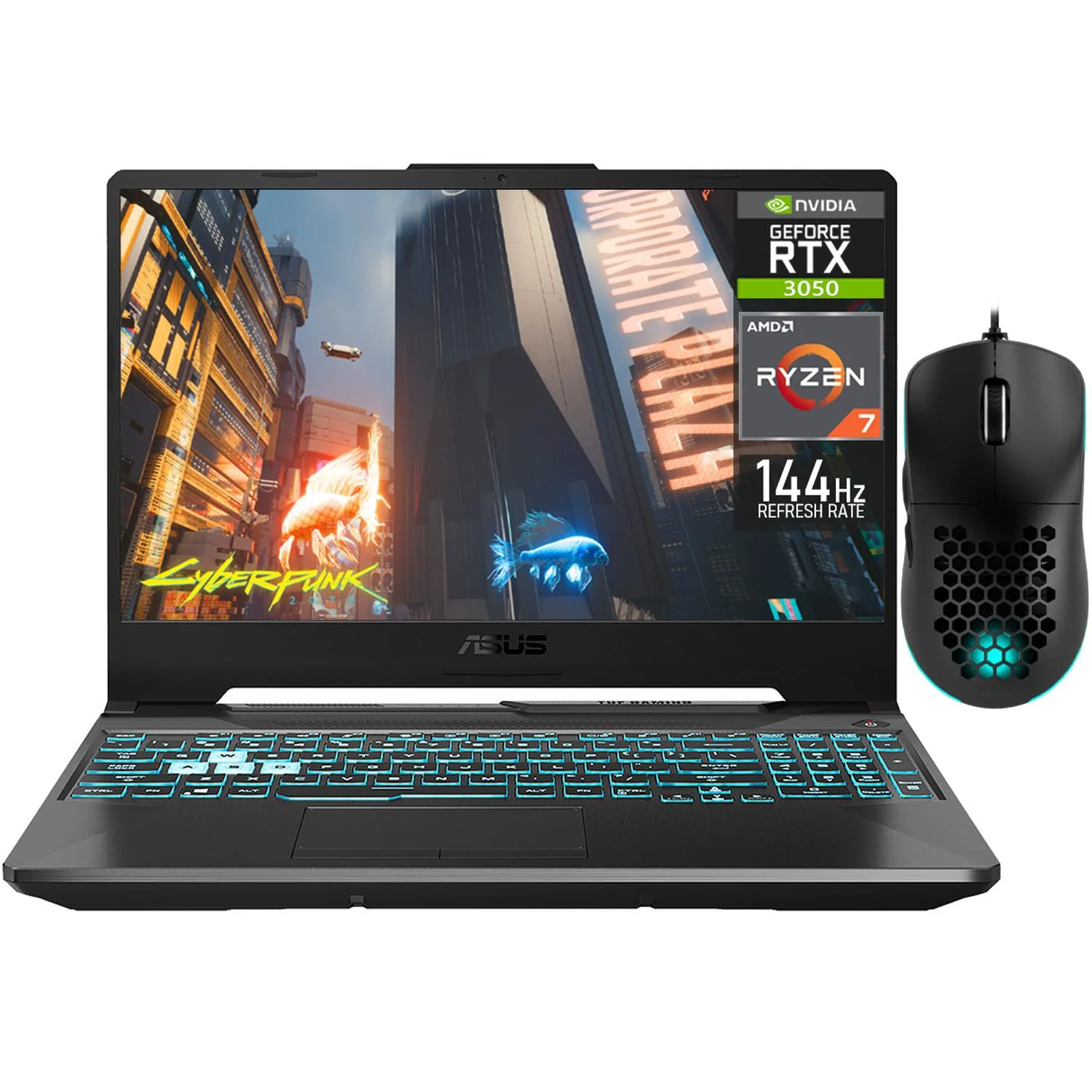 Laptop Gamer ASUS TUF Gaming A15 NVIDIA GeForce RTX 3050 AMD Ryzen 7 7435HS 16GB RAM 1TB SSD 15.6" Windows 11 Home Teclado en Ingles + Mouse DXT Gaming Open Box