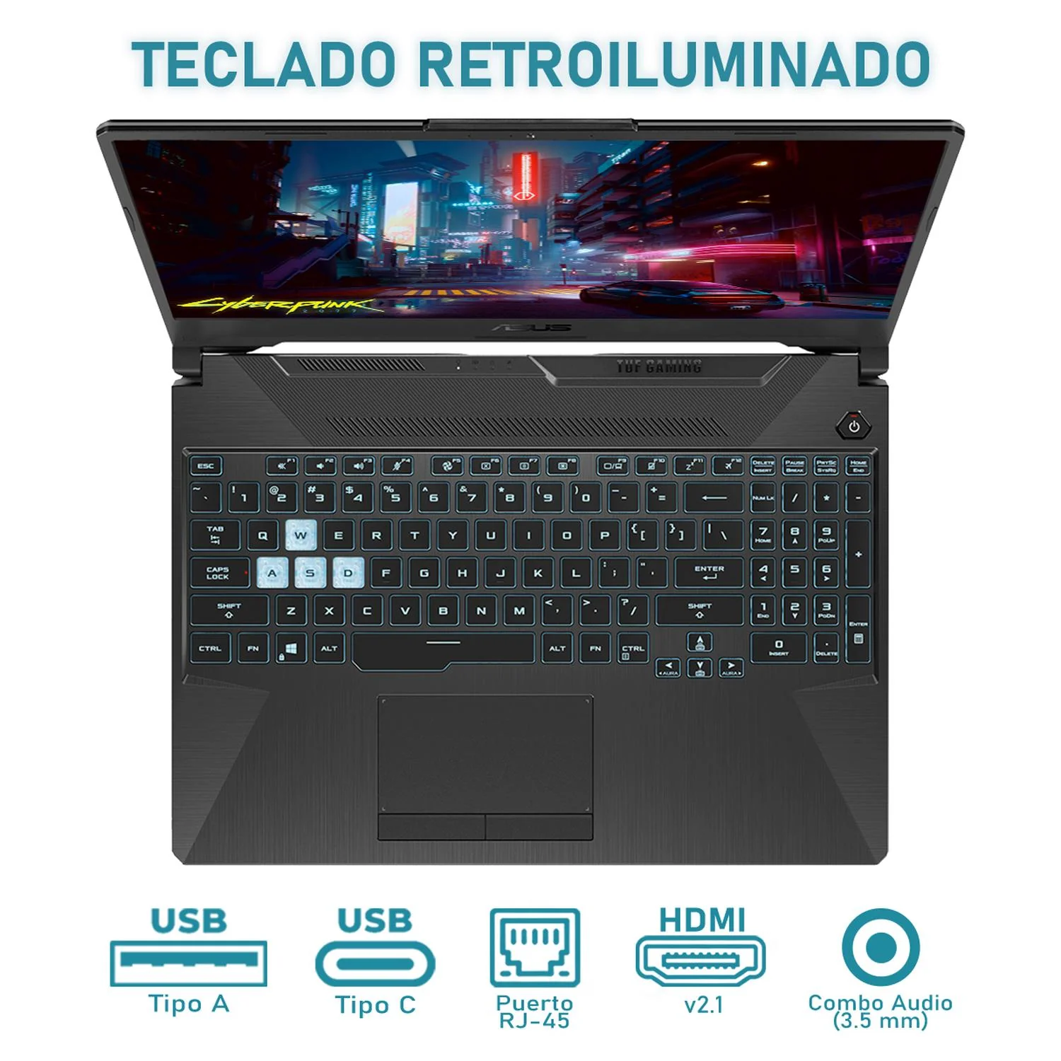 Laptop Gamer ASUS TUF Gaming A15 NVIDIA GeForce RTX 3050 AMD Ryzen 7 7435HS 16GB RAM 1TB SSD 15.6" Windows 11 Home Teclado en Ingles + Mouse DXT Gaming Open Box - Image 4