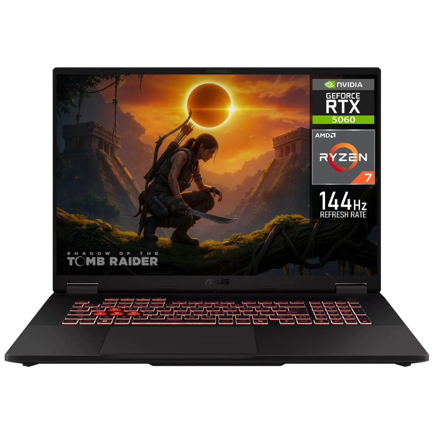 Laptop Gamer ASUS TUF Gaming A18 Nvidia GeForce RTX 5060 8GB DLSS 4.5 AMD Ryzen 7 260 32GB DDR5 1TB SSD Pantalla 18" IPS FHD+ 144Hz Teclado Ingles W11H Streaming y Creación de Contenido