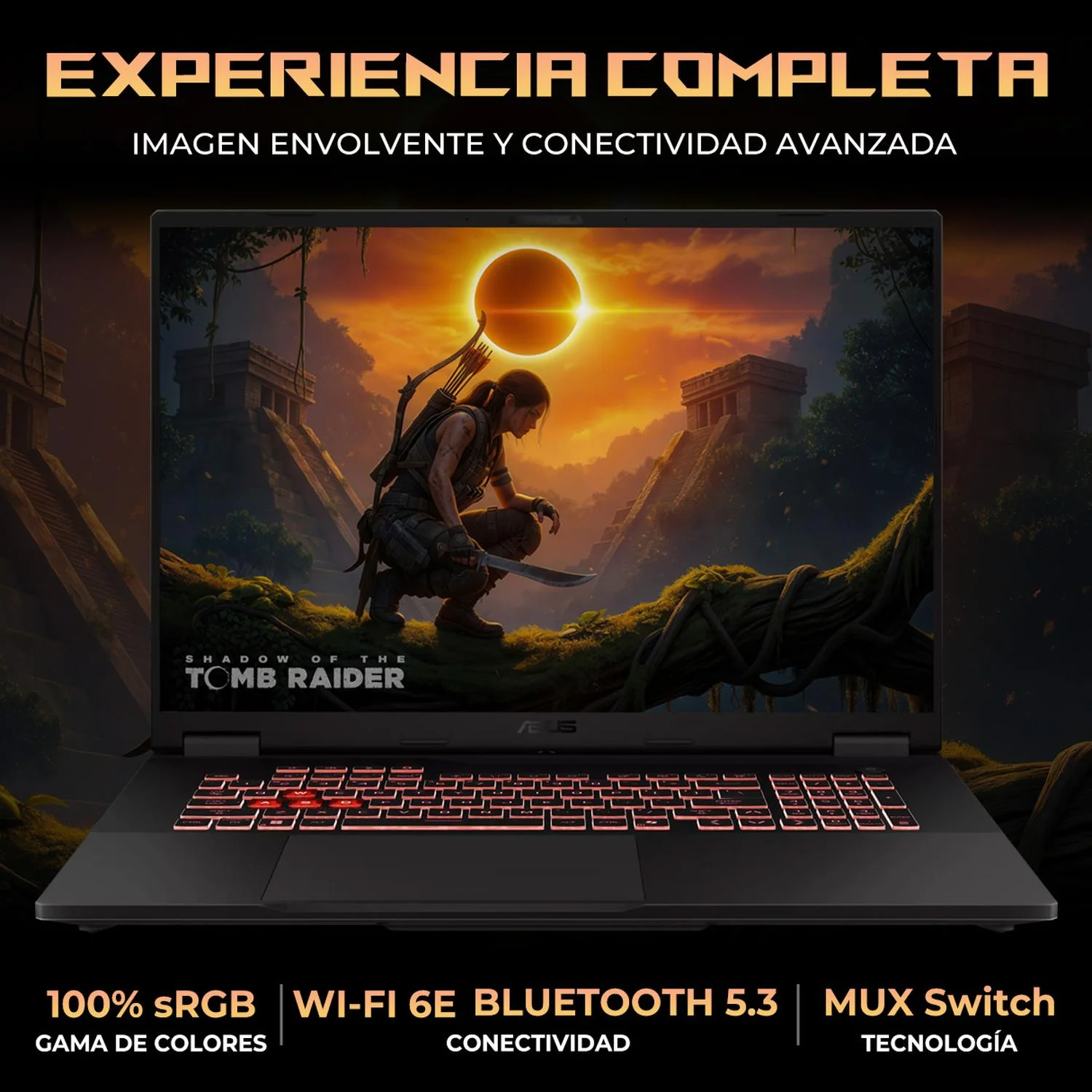 Laptop Gamer ASUS TUF Gaming A18 Nvidia GeForce RTX 5060 8GB DLSS 4.5 AMD Ryzen 7 260 32GB DDR5 1TB SSD Pantalla 18" IPS FHD+ 144Hz Teclado Ingles W11H Streaming y Creación de Contenido - Image 3