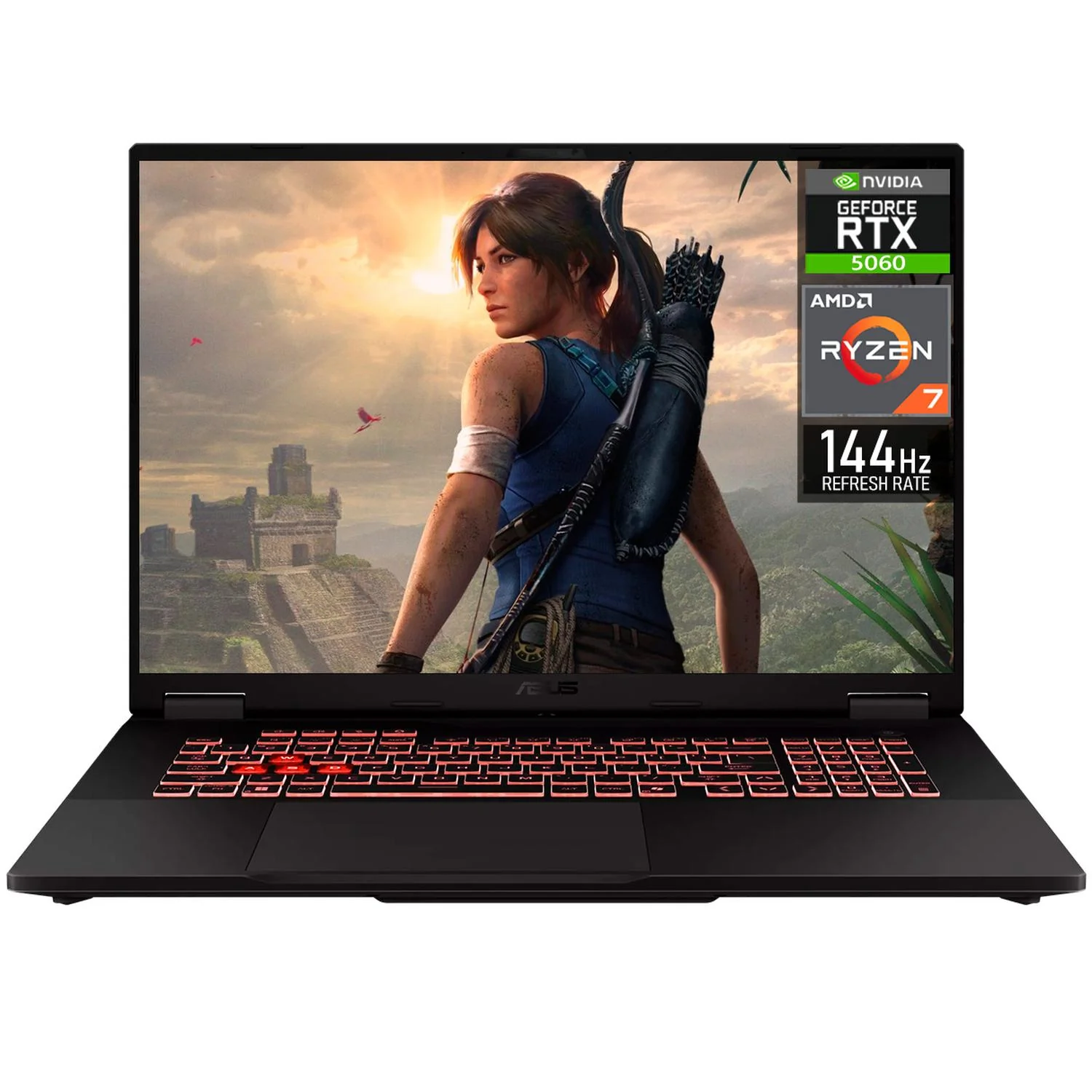 Laptop Gamer ASUS TUF Gaming A18 NVIDIA GeForce RTX 5060 AMD Ryzen 7 260 16GB DDR5 SSD 1TB 18" WUXGA 144Hz Teclado Ingles Gaming Competitivo y Creacion de Contenido