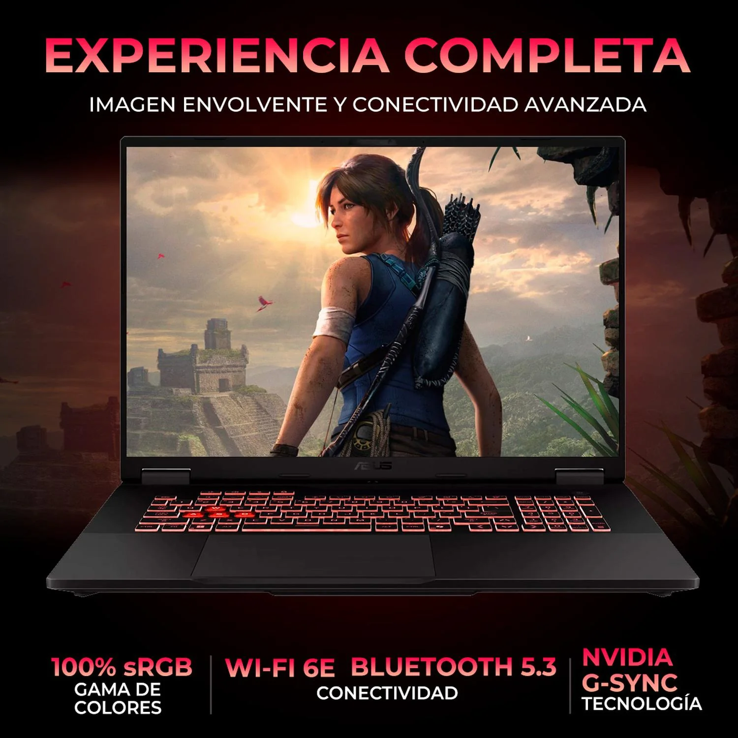 Laptop Gamer ASUS TUF Gaming A18 NVIDIA GeForce RTX 5060 AMD Ryzen 7 260 16GB DDR5 SSD 1TB 18" WUXGA 144Hz Teclado Ingles Gaming Competitivo y Creacion de Contenido - Image 3