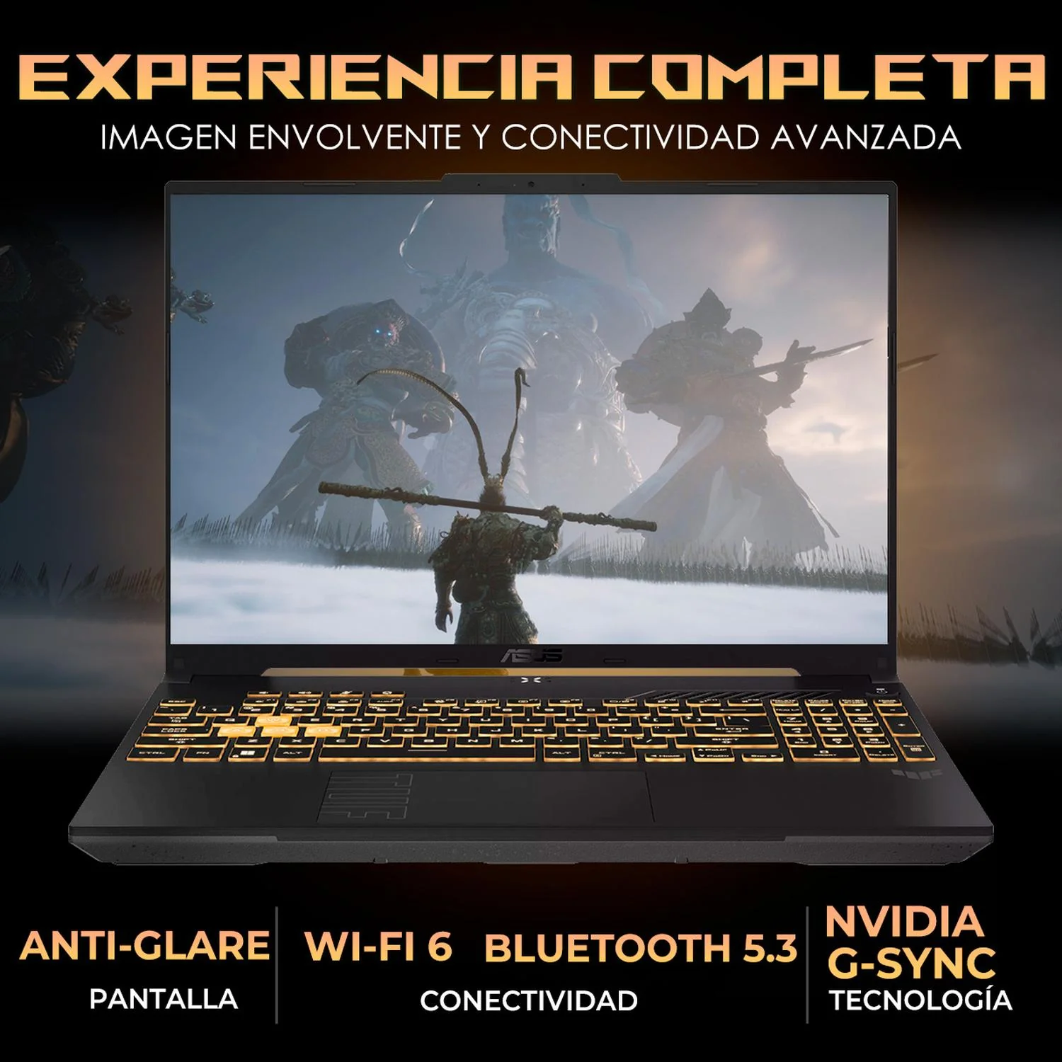 Laptop Gamer ASUS TUF Gaming F16 Nvidia GeForce RTX 3050 6GB Intel Core i5 210H 16GB 512GB SSD Pantalla 16" FHD+ 144Hz Teclado Español FreeDOS - Image 3