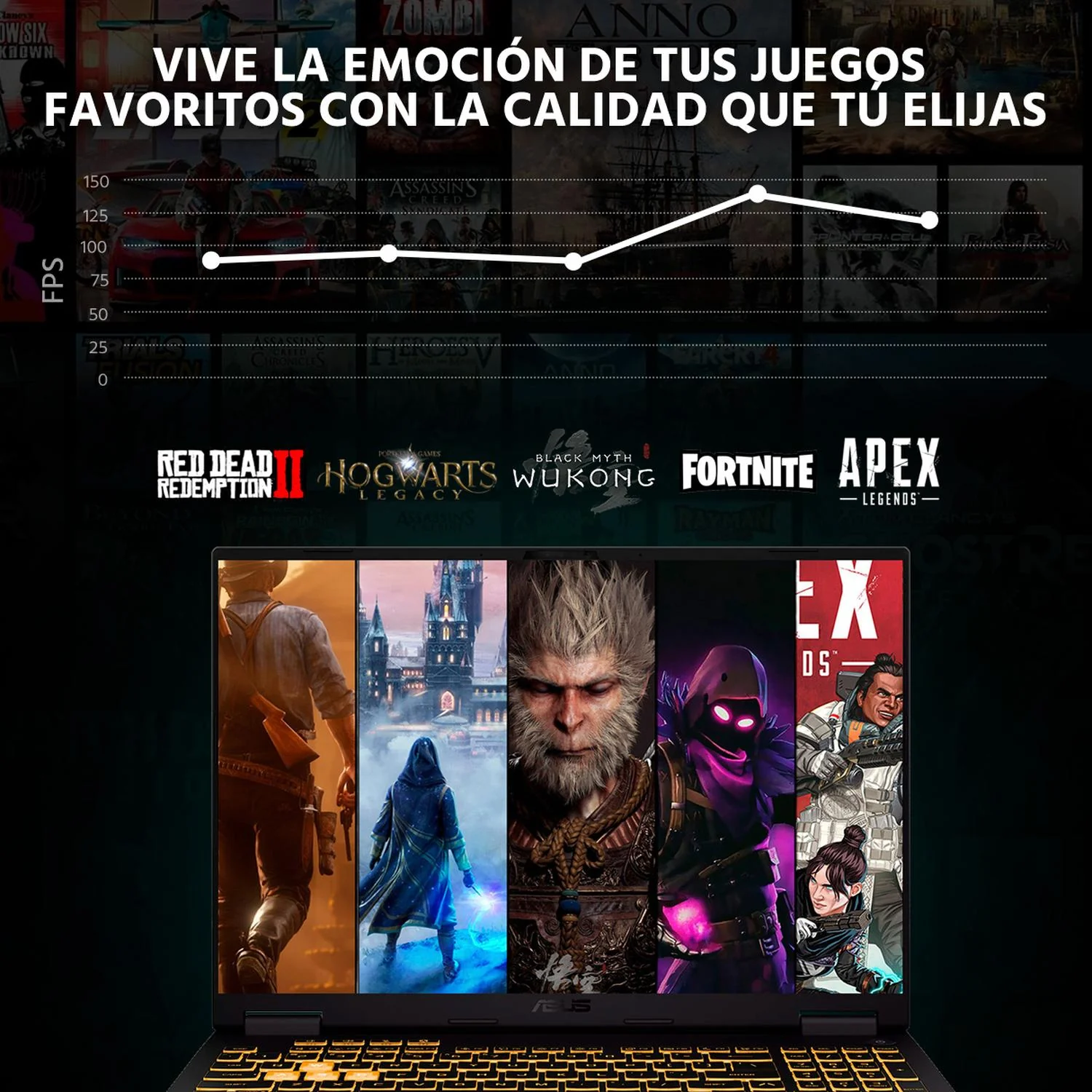 Laptop Gamer ASUS TUF Gaming F16 NVIDIA GeForce RTX 5060 Intel Core i7 14650HX 32GB DDR5 SSD 1TB 16" WUXGA 165Hz Teclado Ingles Gaming Competitivo y Multitarea Fluida - Image 5