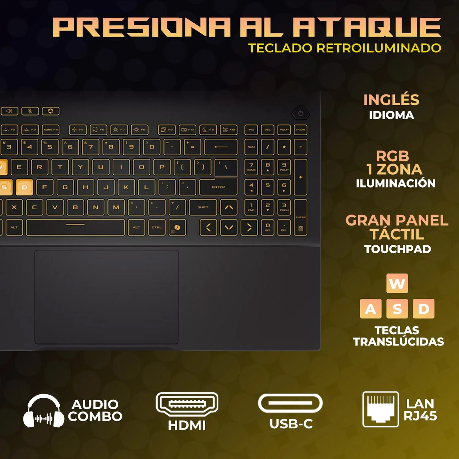 Laptop Gamer ASUS TUF Gaming F16 Nvidia GeForce RTX 5070 8GB DLSS 4.5 Intel Core i7 14650HX 64GB DDR5 1TB SSD Pantalla 16" IPS FHD+ 165Hz Teclado Ingles W11H Creación de Contenido y Streaming - Image 4