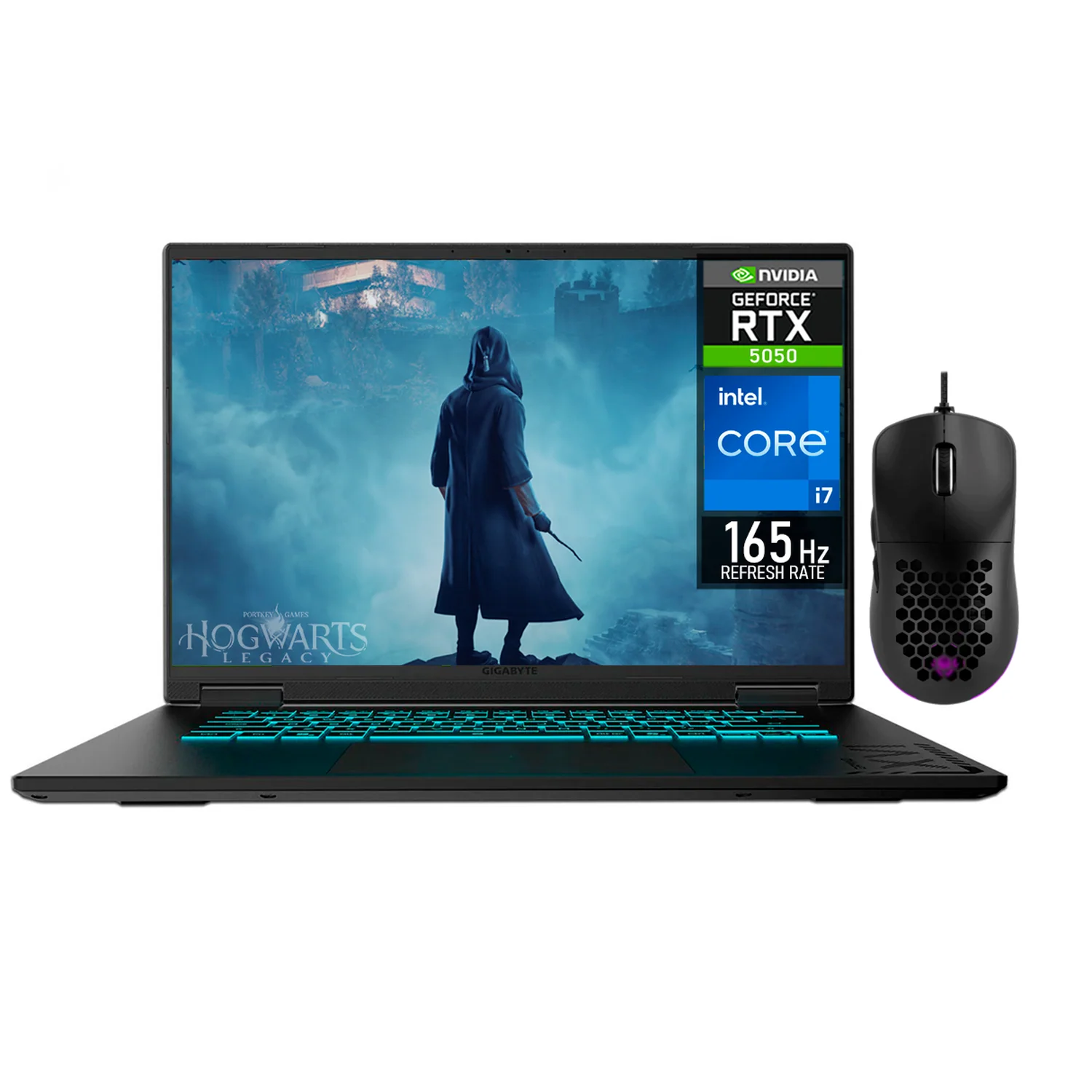 Laptop Gamer GIGABYTE Gaming A16 NVIDIA GeForce RTX 5050 8GB Intel Core i7 13620H 32GB DDR5 512GB SSD 16" IPS FHD 165Hz Teclado Español Mouse DXT Gaming Streaming Profesional y Gaming Competitivo