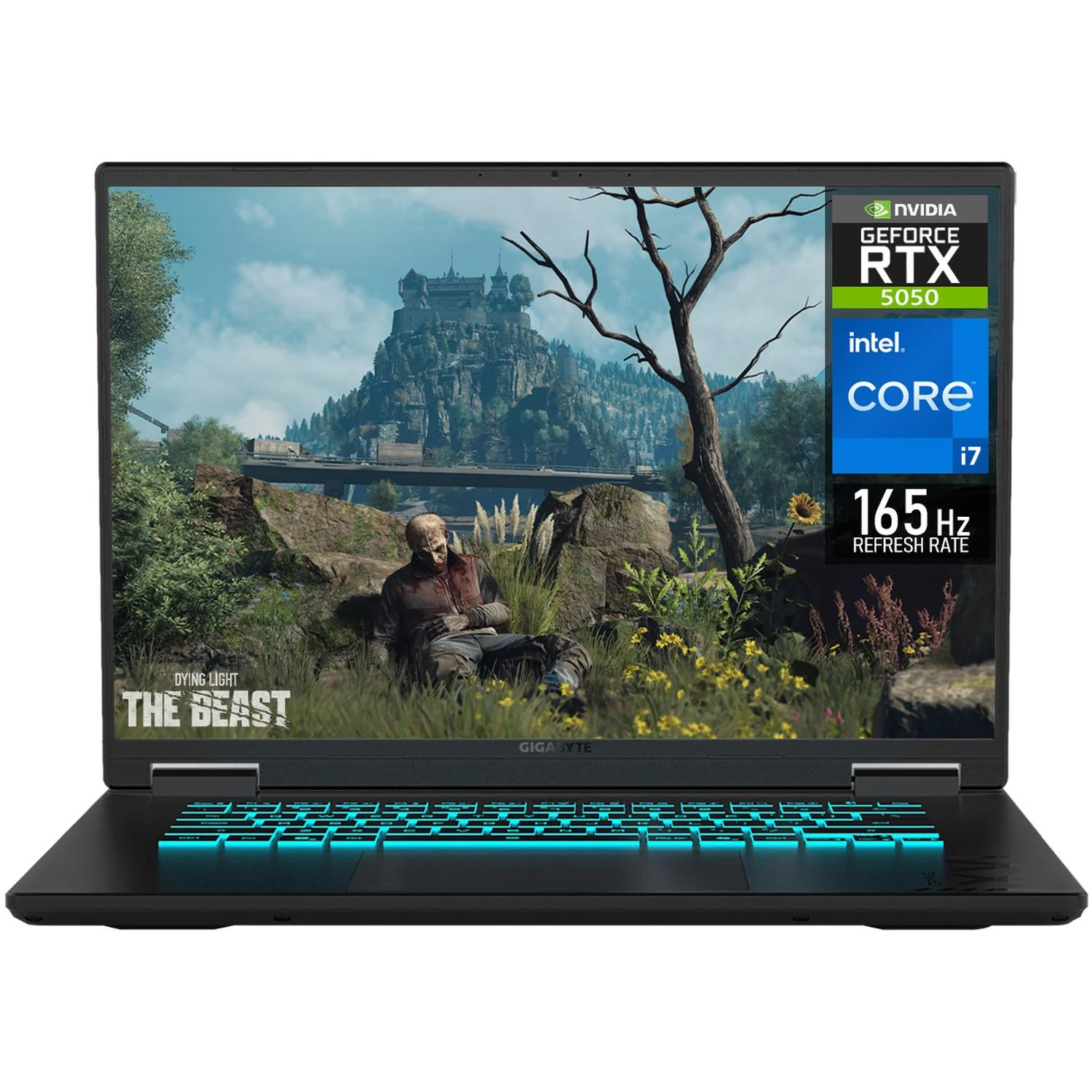 Laptop Gamer GIGABYTE Gaming A16 NVIDIA GeForce RTX 5050 Intel Core i7 13620H 16GB DDR5 SSD 512GB 16" WUXGA 165Hz Teclado Español Gaming Avanzado y Multitarea