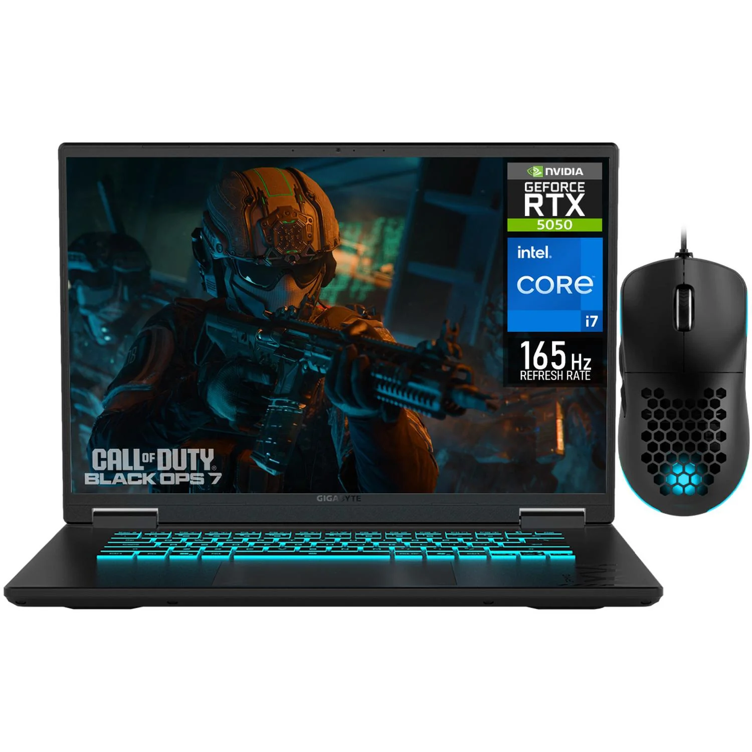 Laptop Gamer GIGABYTE Gaming A16 NVIDIA GeForce RTX 5050 Intel Core i7 13620H 24GB RAM 750GB SSD 16" Windows 11 Home Teclado en Español + Mouse DXT Gaming