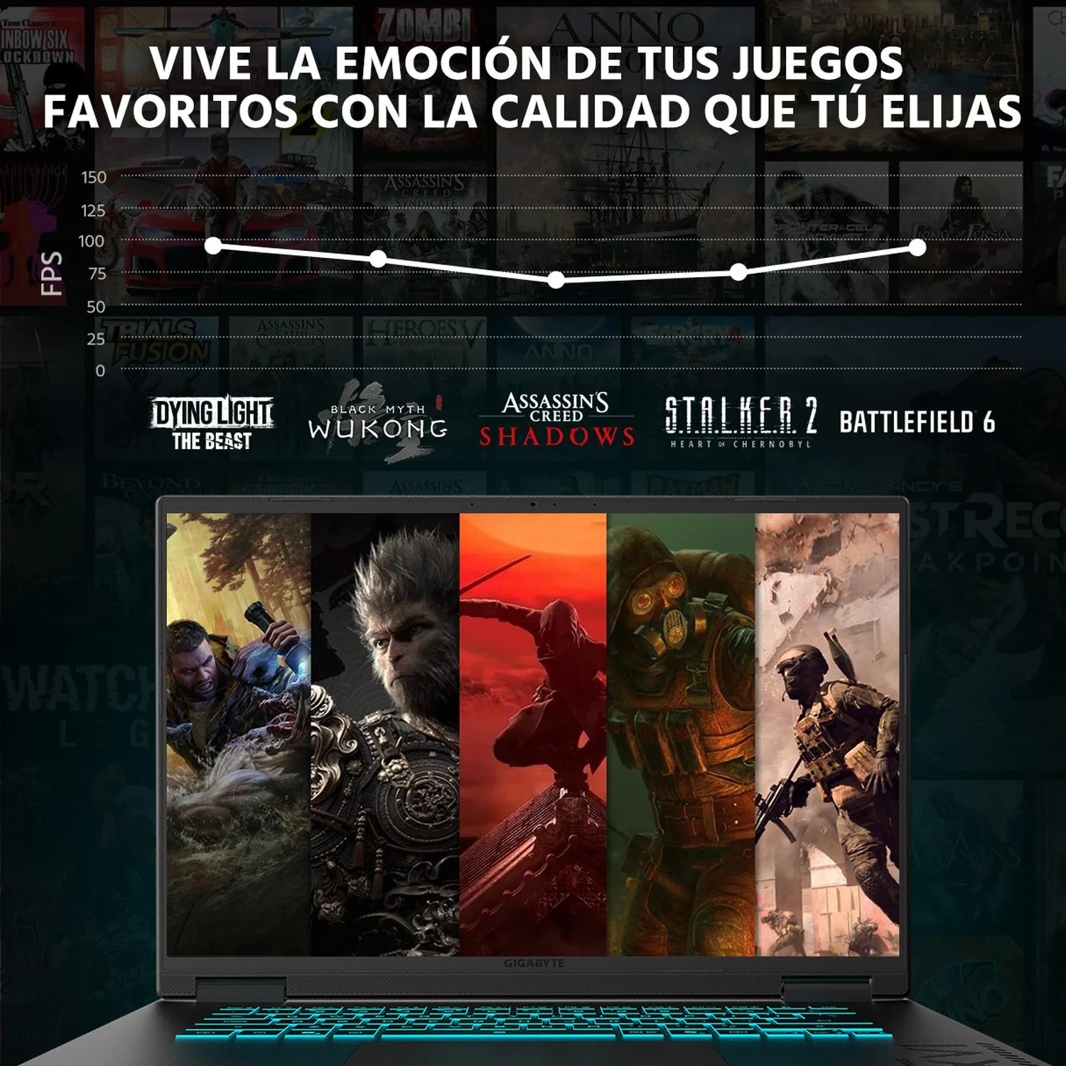 Laptop Gamer GIGABYTE Gaming A16 NVIDIA GeForce RTX 5050 Intel Core i7 13620H 24GB RAM 750GB SSD 16" Windows 11 Home Teclado en Español + Mouse DXT Gaming - Image 5
