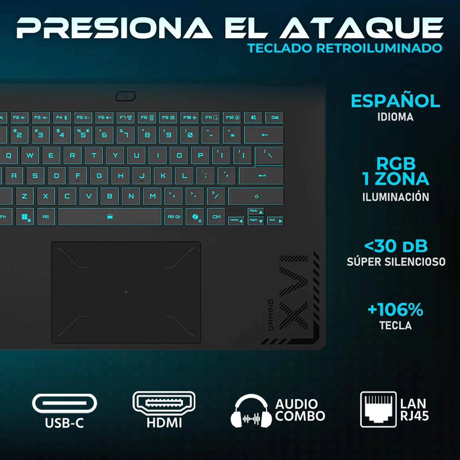 Laptop Gamer GIGABYTE Gaming A16 Nvidia GeForce RTX 5060 8GB Intel Core i7 13620H 32GB DDR5 1TB SSD Pantalla 16" IPS FHD+ 165Hz Teclado Español Mouse Gaming DXT W11H Creación de Contenido y Streaming - Image 4