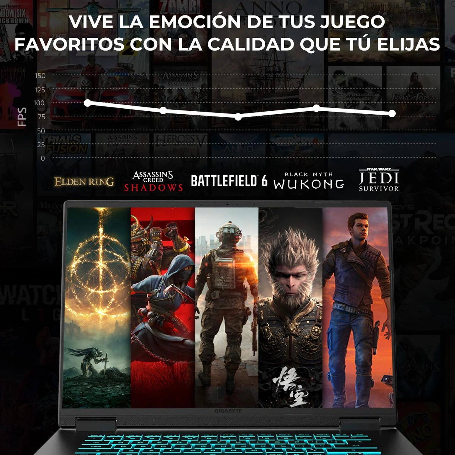 Laptop Gamer GIGABYTE Gaming A16 Nvidia GeForce RTX 5060 8GB Intel Core i7 13620H 32GB DDR5 1TB SSD Pantalla 16" IPS FHD+ 165Hz Teclado Español Mouse Gaming DXT W11H Creación de Contenido y Streaming - Image 5