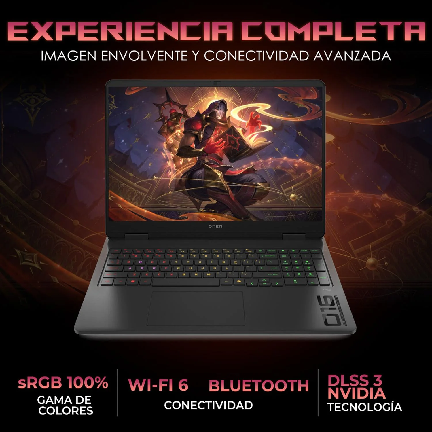 Laptop Gamer HP Omen Slim NVIDIA GeForce RTX 5050 Intel Core Ultra 5 225H 16GB DDR5 SSD 1TB 16" WUXGA 165Hz Teclado Ingles Gaming Competitivo y Estudio Profesional - Image 4