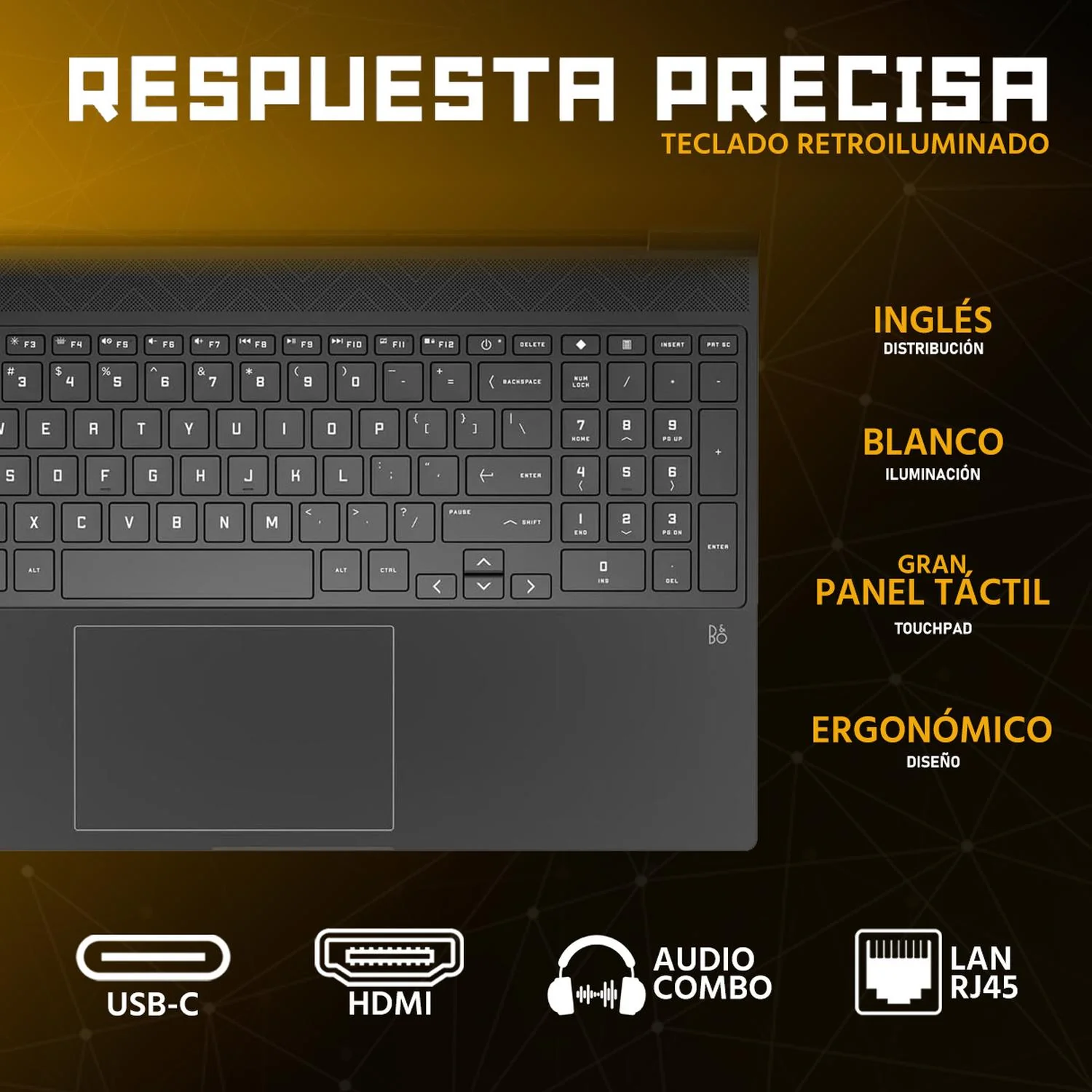 Laptop Gamer HP Victus NVIDIA GeForce RTX 4050 AMD Ryzen 7 7445HS 16GB RAM 512GB SSD 15.6" Windows 11 Home Teclado en Ingles Reacondicionado - Image 4
