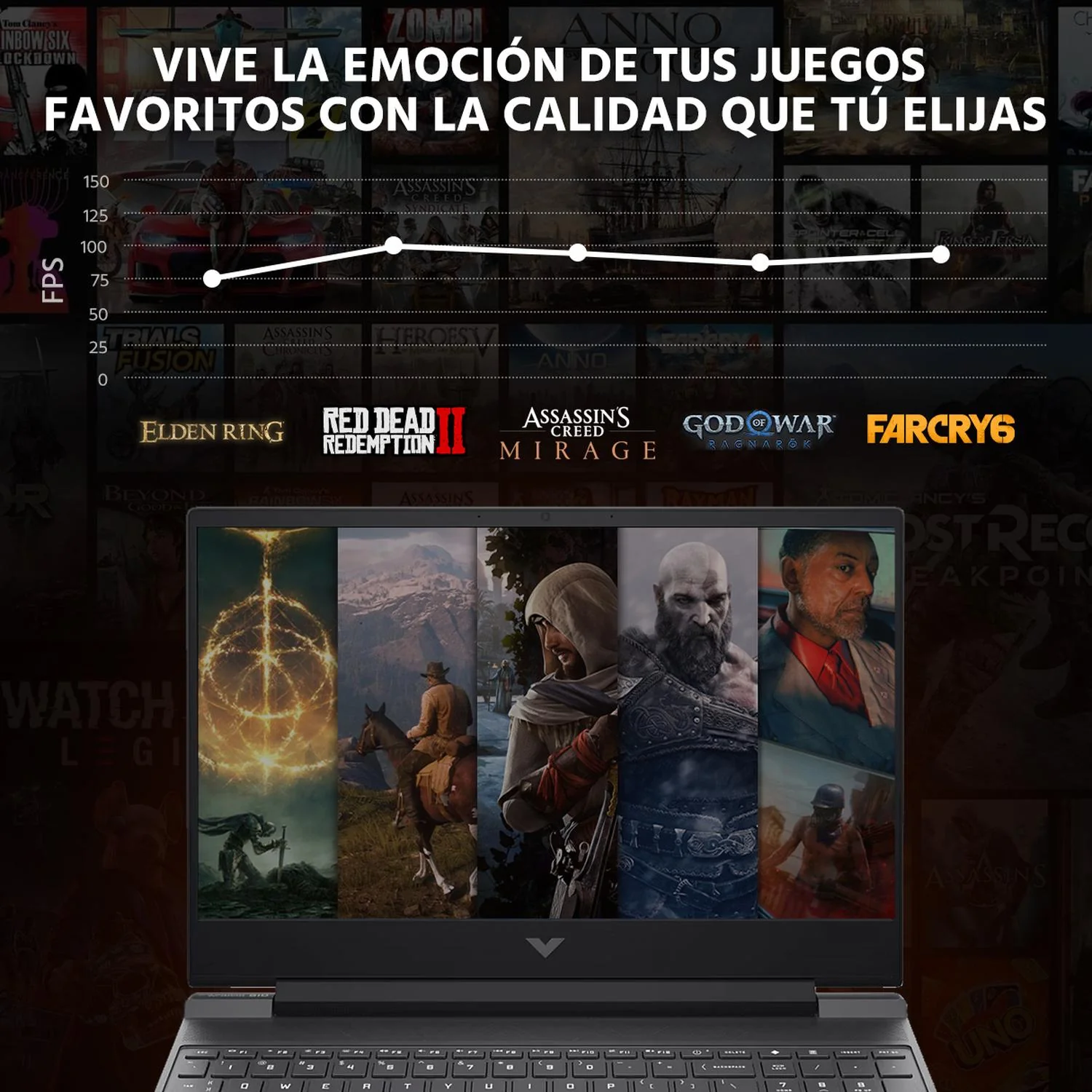 Laptop Gamer HP Victus NVIDIA GeForce RTX 4050 AMD Ryzen 7 7445HS 16GB RAM 512GB SSD 15.6" Windows 11 Home Teclado en Ingles Reacondicionado - Image 5