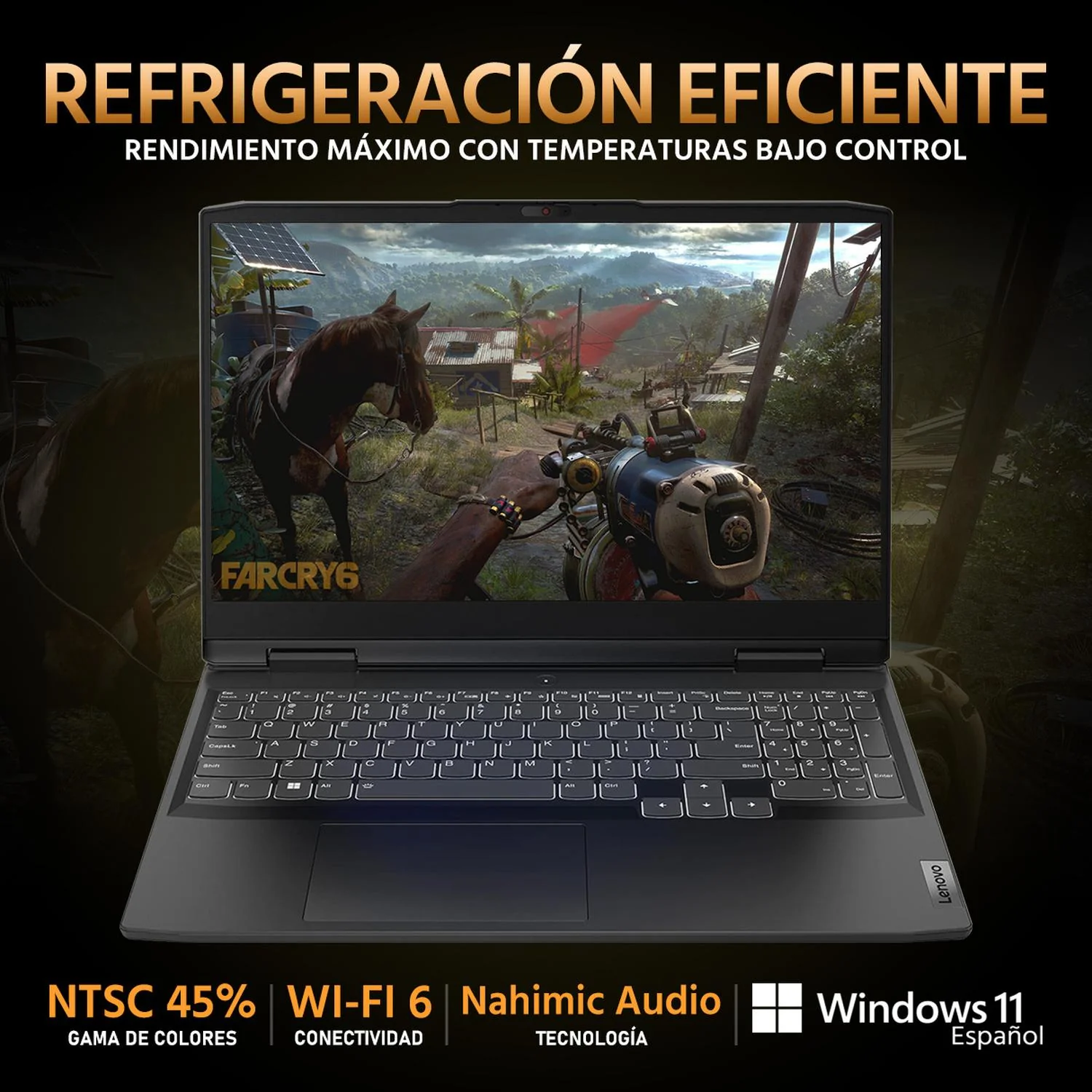 Laptop Gamer LENOVO Gaming 3 NVIDIA GeForce RTX 3050 AMD Ryzen 5 6600H 16GB RAM 1.5TB SSD 15.6" Windows 11 Home Teclado en Español + Mouse DXT Gaming Reacondicionado - Image 3