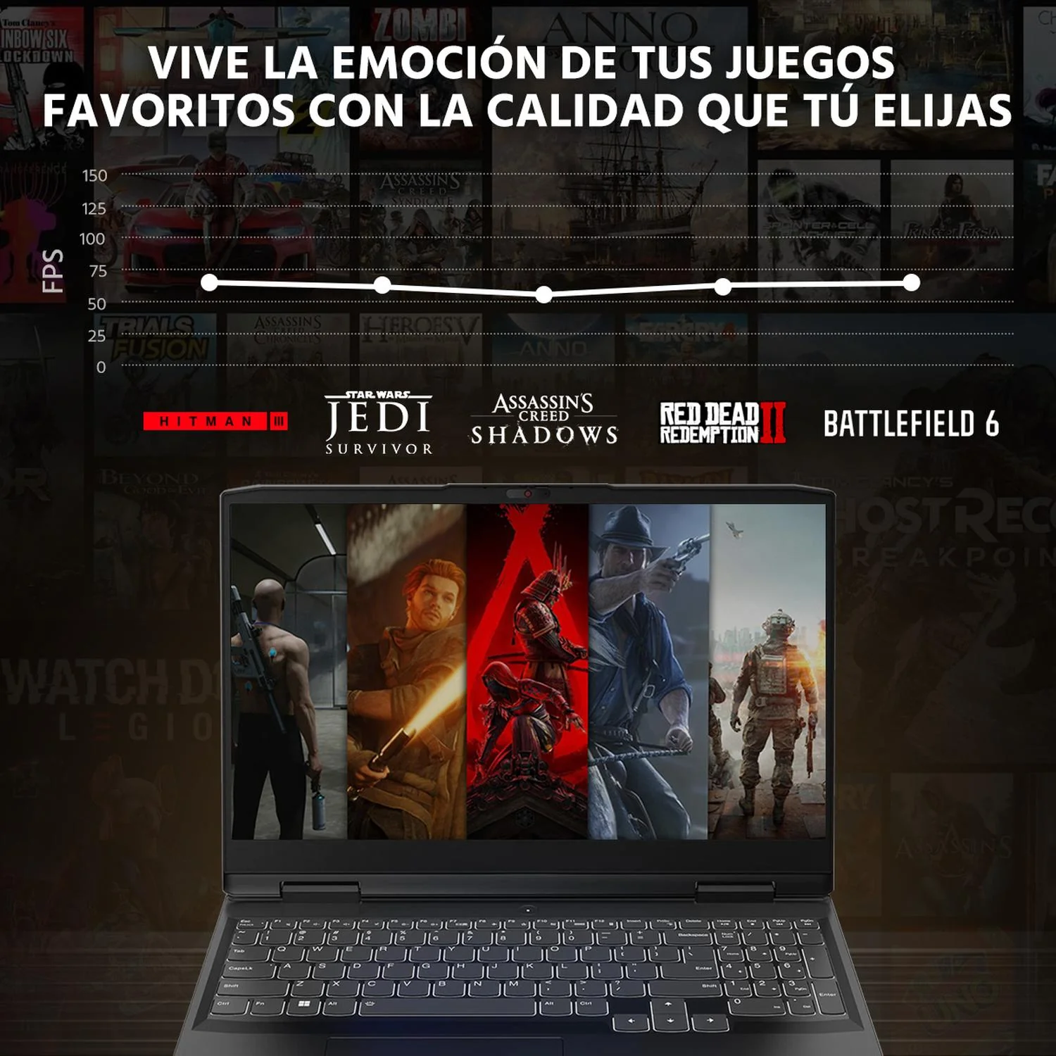 Laptop Gamer LENOVO Gaming 3 NVIDIA GeForce RTX 3050 AMD Ryzen 5 6600H 16GB RAM 1.5TB SSD 15.6" Windows 11 Home Teclado en Español + Mouse DXT Gaming Reacondicionado - Image 5