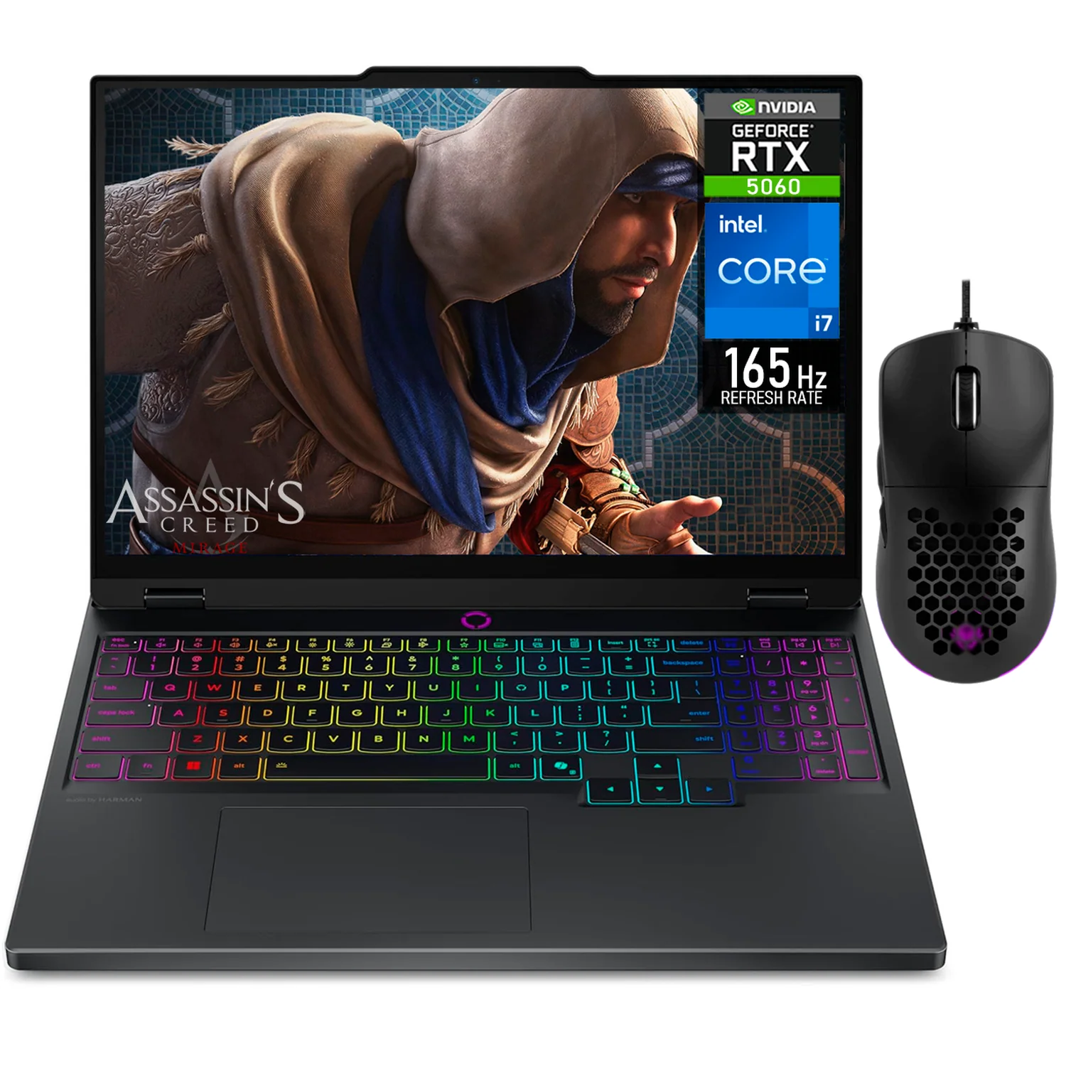 Laptop Gamer LENOVO Legion 5 15IRX10 NVIDIA GeForce RTX 5060 8GB Intel Core i7 14700HX 32GB DDR5 SSD 1.5TB 15.1" OLED WQXGA 165Hz Teclado Ingles Mouse DXT Gaming Trabajo Digita IA y Gaming Competitivo