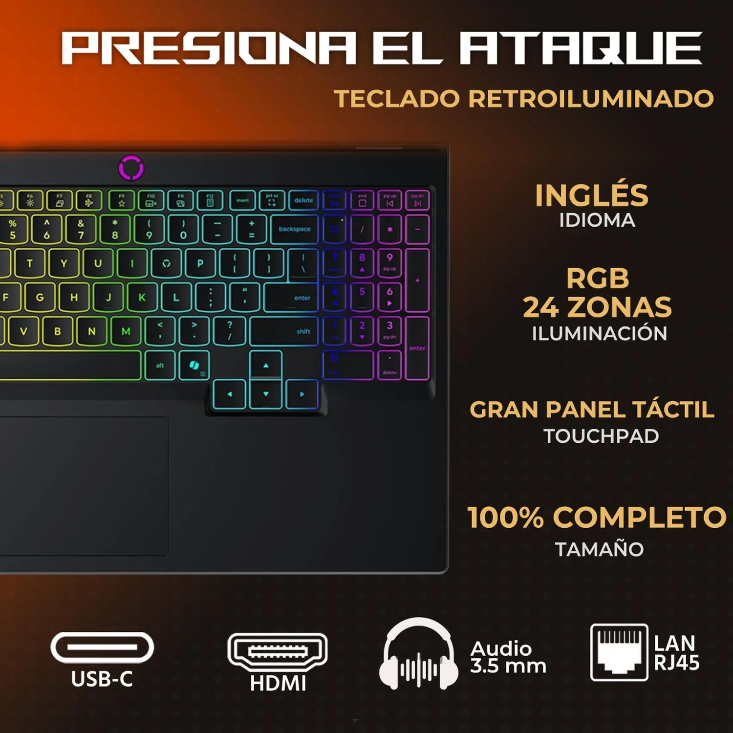 Laptop Gamer LENOVO Legion 5 15IRX10 NVIDIA GeForce RTX 5060 Intel Core i7 14700HX 16GB DDR5 SSD 512GB 15.1" WQXGA 165Hz Teclado Ingles Gaming Competitivo y Creacion de Contenido - Image 4