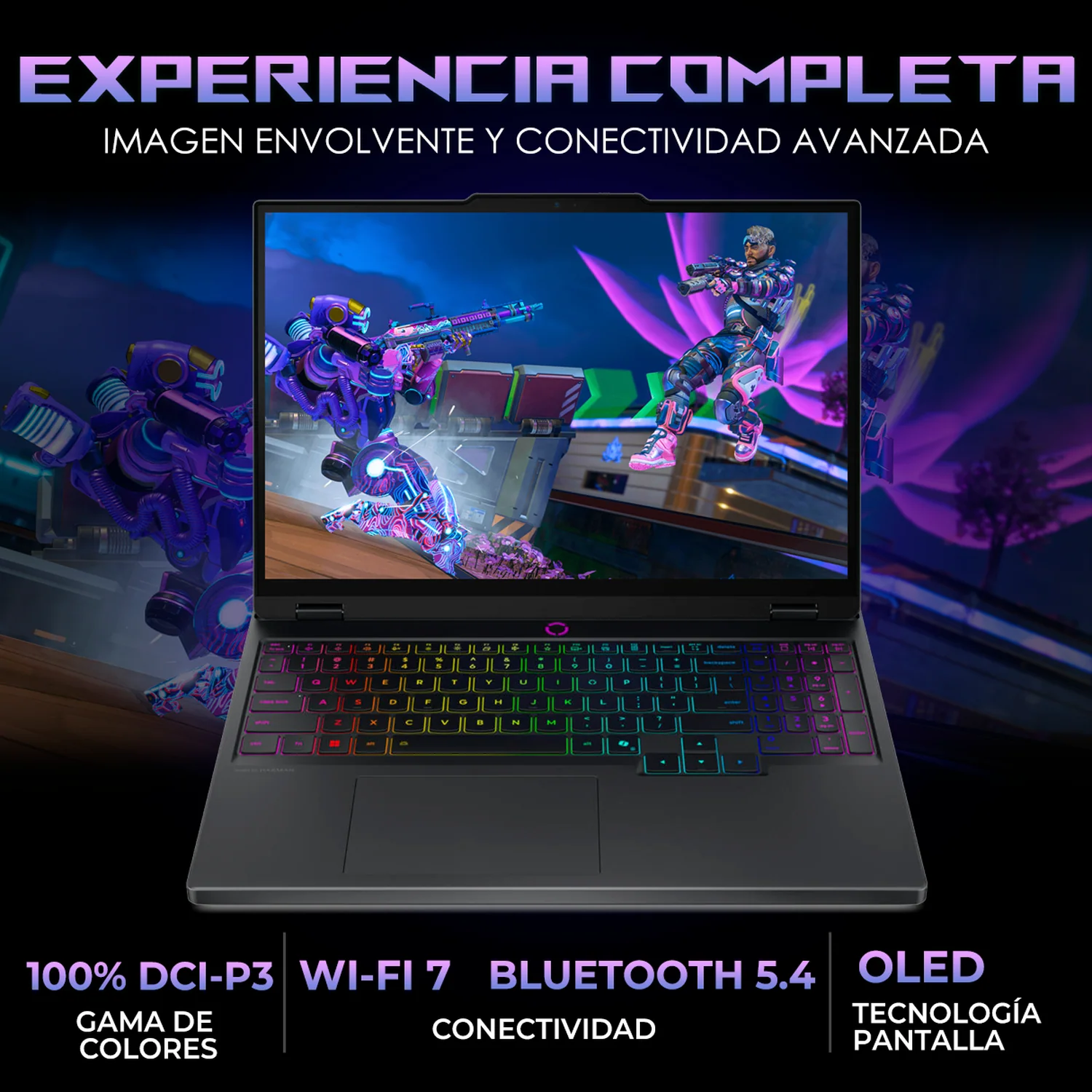 Laptop Gamer LENOVO Legion 5i NVIDIA GeForce RTX 5060 8GB Intel Core Ultra 7 255HX 32GB DDR5 1TB SSD 15.1" OLED WQXGA 165Hz Teclado Ingles Mouse DXT Gaming Multitarea Extrema y Gaming Competitivo - Image 4
