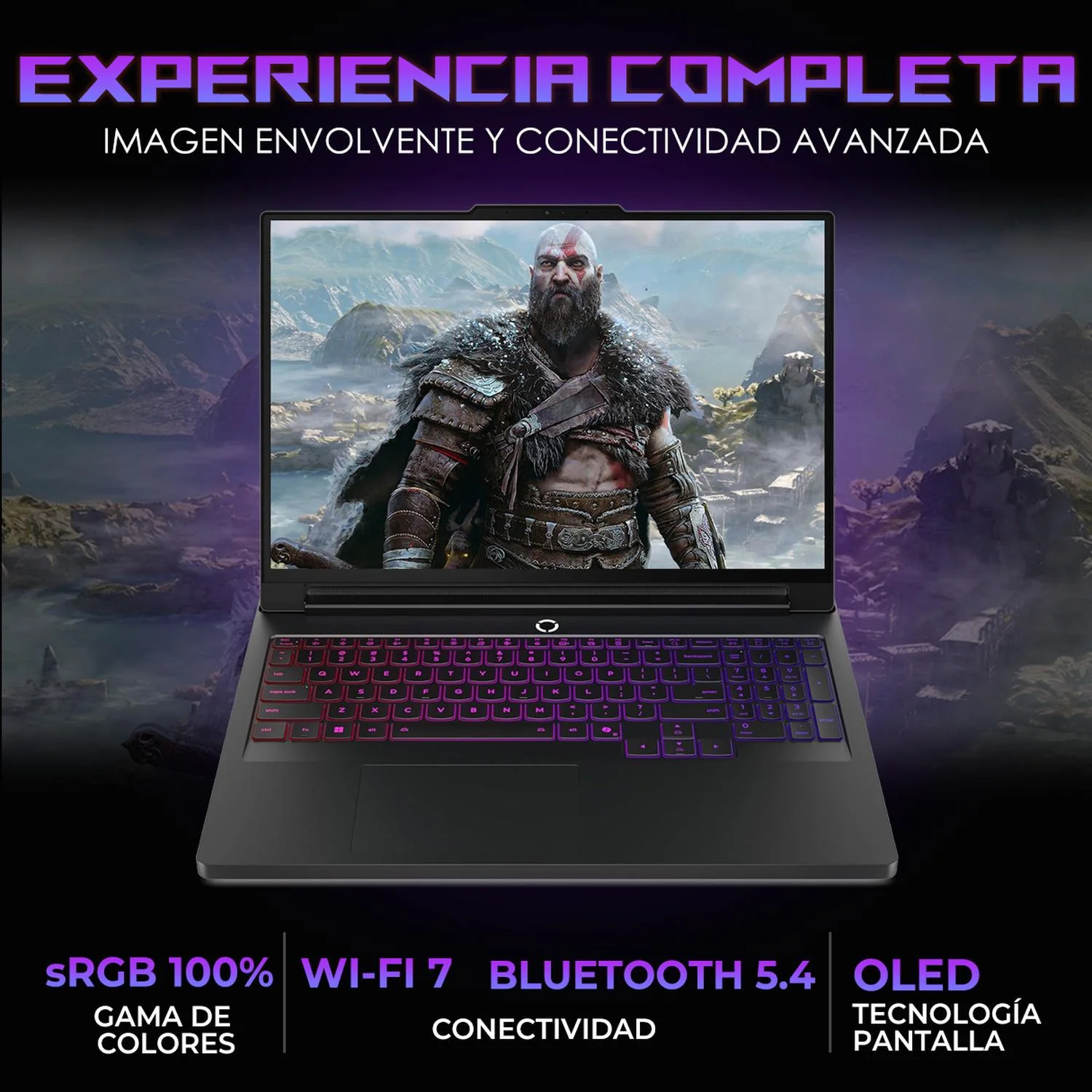 Laptop Gamer LENOVO Legion Pro 7 NVIDIA GeForce RTX 5090 Intel Core Ultra 9 275HX 64GB DDR5 SSD 2TB 16" WQXGA OLED 240Hz Teclado Ingles Gaming Avanzado e Ingenieria Profesional - Image 4