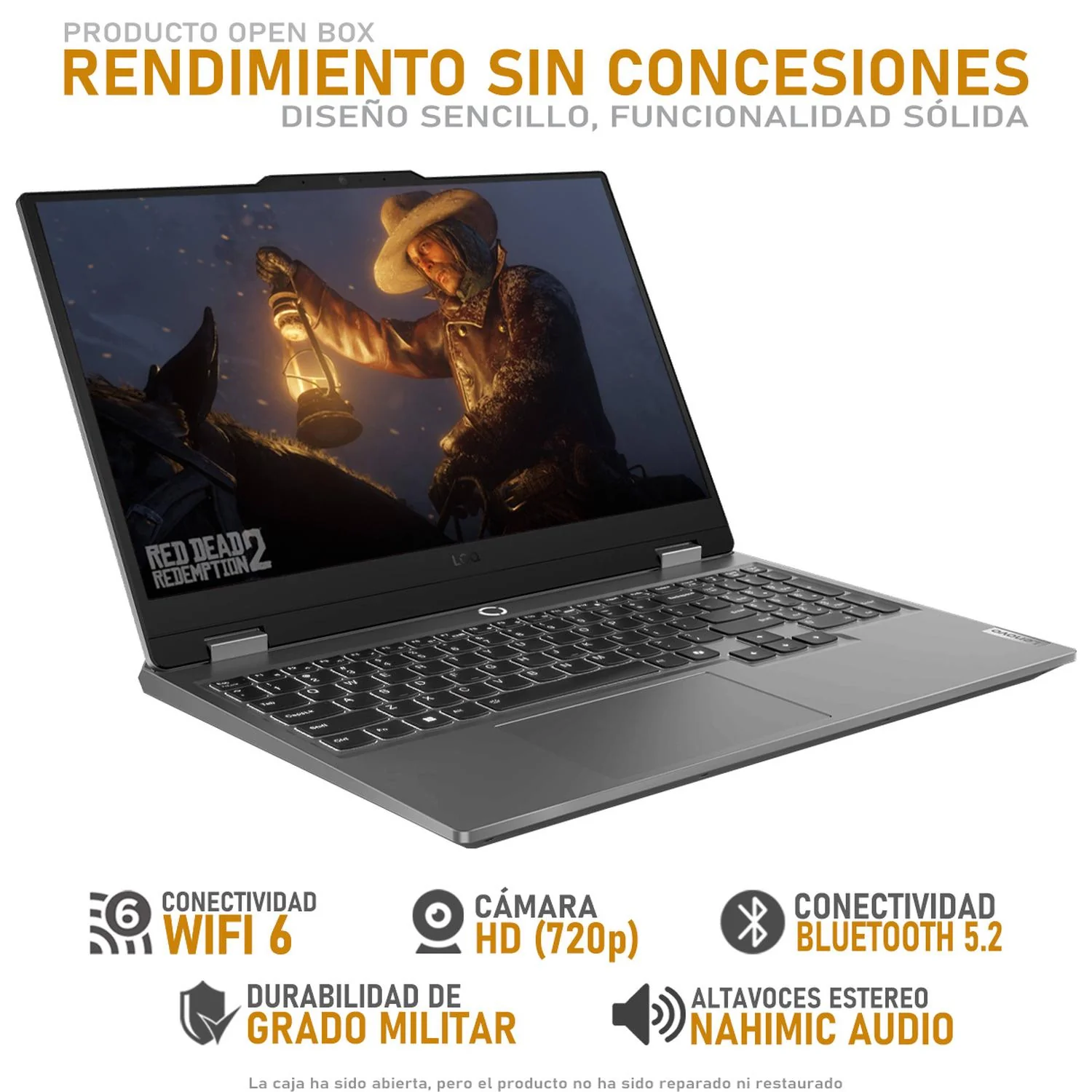 Laptop Gamer LENOVO LOQ 15 NVIDIA GeForce RTX 3050 AMD Ryzen 5 7235HS 32GB RAM 1TB SSD 15.6" Windows 11 Home Teclado en Español Open Box - Image 3
