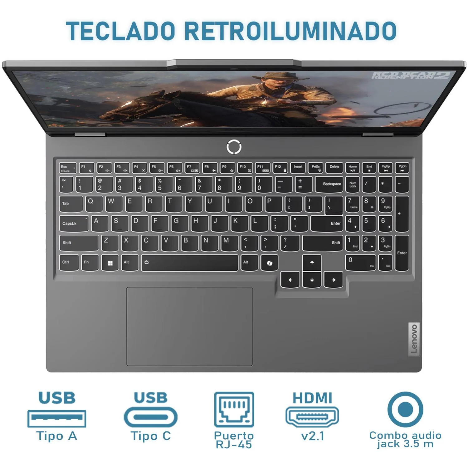 Laptop Gamer LENOVO LOQ 15 NVIDIA GeForce RTX 3050 AMD Ryzen 5 7235HS 32GB RAM 1TB SSD 15.6" Windows 11 Home Teclado en Español Open Box - Image 4