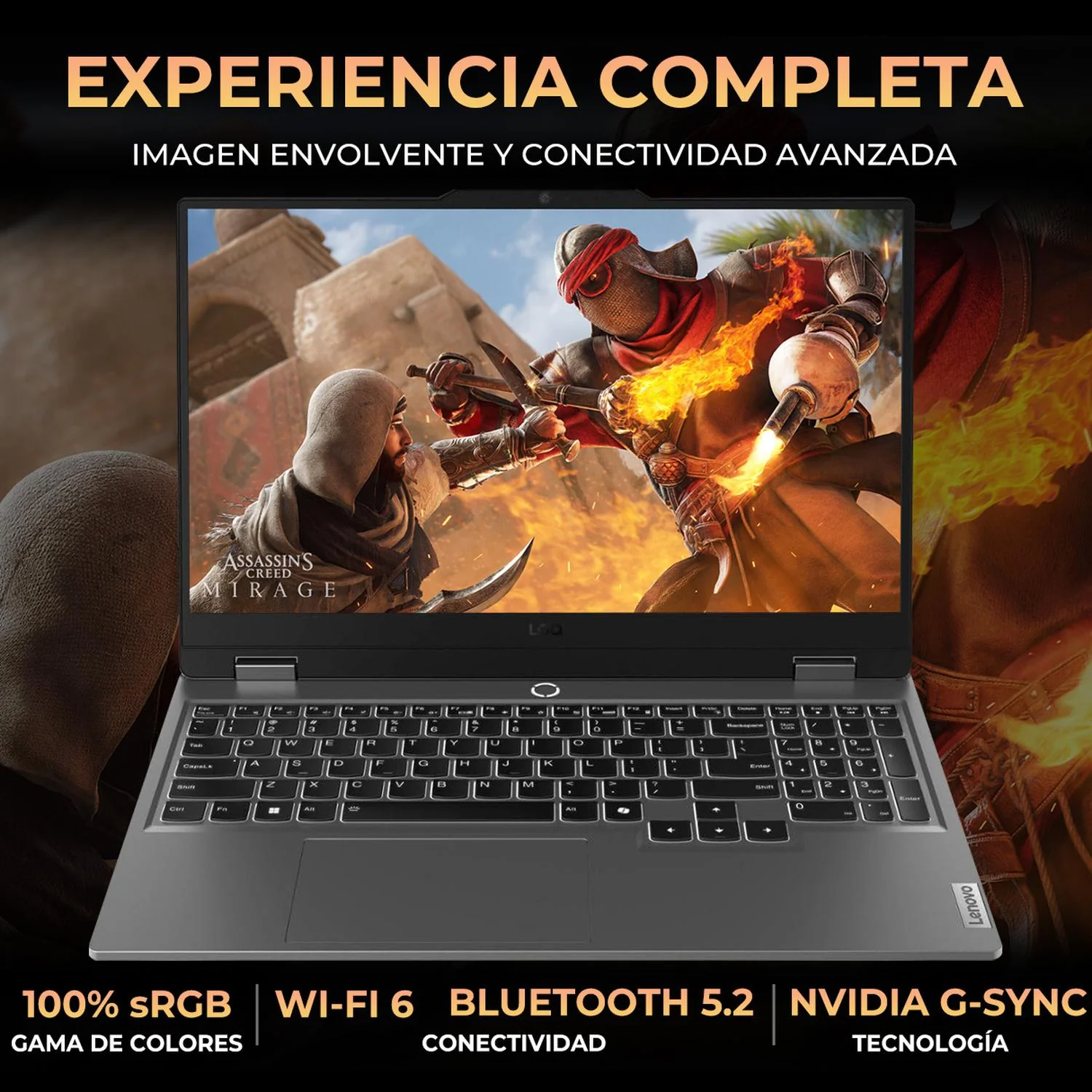 Laptop Gamer LENOVO LOQ 15ARP9 Nvidia GeForce RTX 3050 6GB AMD Ryzen 5 7235HS 32GB DDR5 512GB SSD Pantalla 15.6" IPS FHD 144Hz Teclado Español + Mouse W11H Garantía y Servicio en México - Image 3
