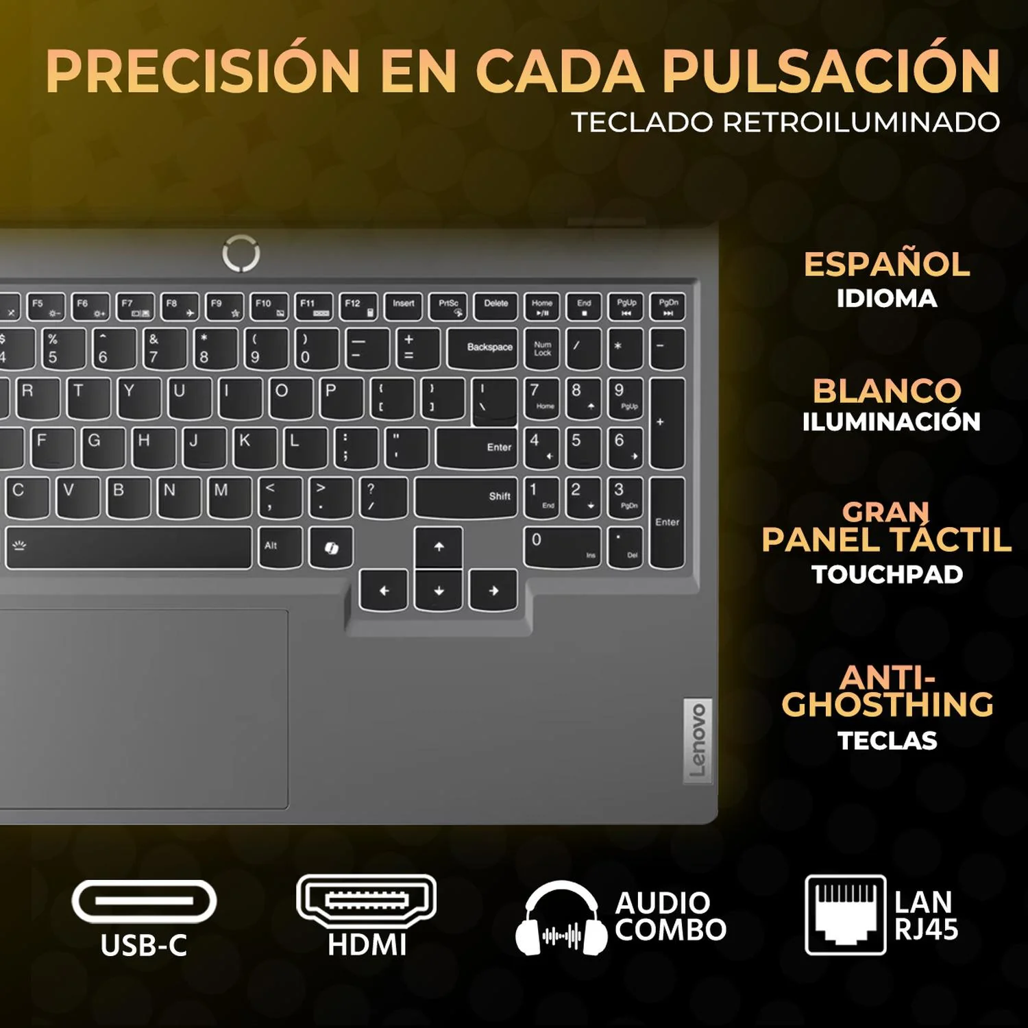 Laptop Gamer LENOVO LOQ 15ARP9 Nvidia GeForce RTX 3050 6GB AMD Ryzen 5 7235HS 32GB DDR5 512GB SSD Pantalla 15.6" IPS FHD 144Hz Teclado Español + Mouse W11H Garantía y Servicio en México - Image 4