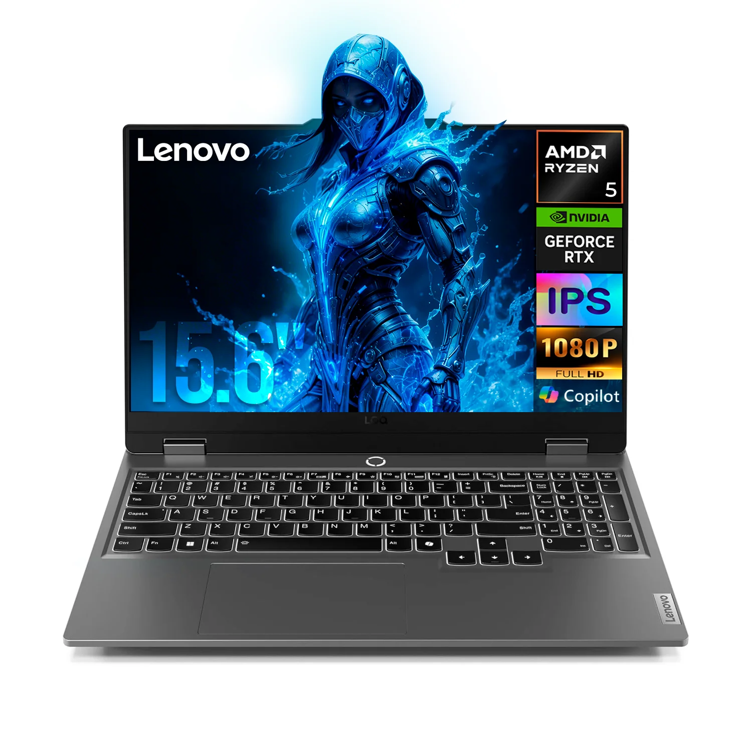 Laptop Gamer LENOVO LOQ 15ARP9 Nvidia GeForce RTX 4050 6GB AMD Ryzen 5 7235HS 16GB DDR5 512GB SSD Pantalla 15.6" IPS FHD 144Hz Windows 11 Teclado Ingles
