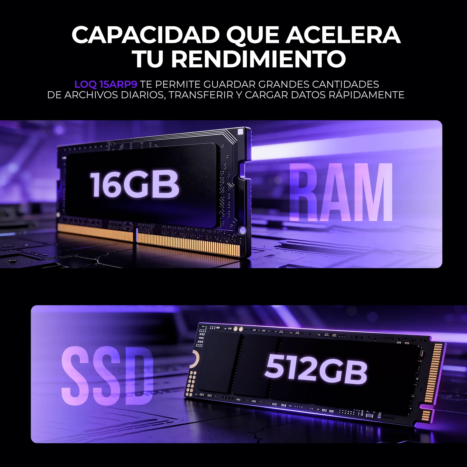 Laptop Gamer LENOVO LOQ 15ARP9 Nvidia GeForce RTX 4050 6GB AMD Ryzen 5 7235HS 16GB DDR5 512GB SSD Pantalla 15.6" IPS FHD 144Hz Windows 11 Teclado Ingles - Image 5
