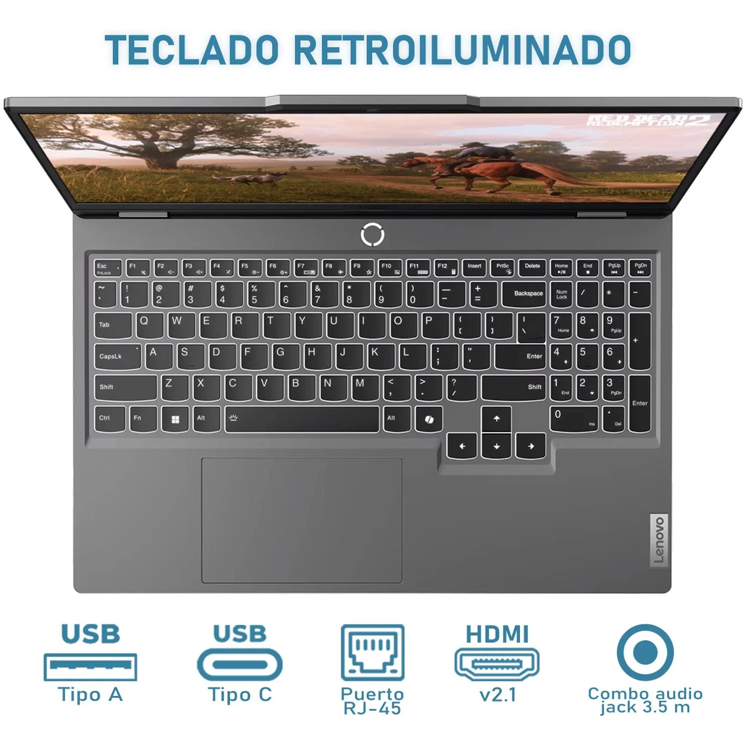 Laptop Gamer LENOVO LOQ NVIDIA GeForce RTX 3050 AMD Ryzen 5 7235HS 8GB RAM 512GB SSD 15.6" Windows 11 Home Teclado en Español Open Box - Image 4