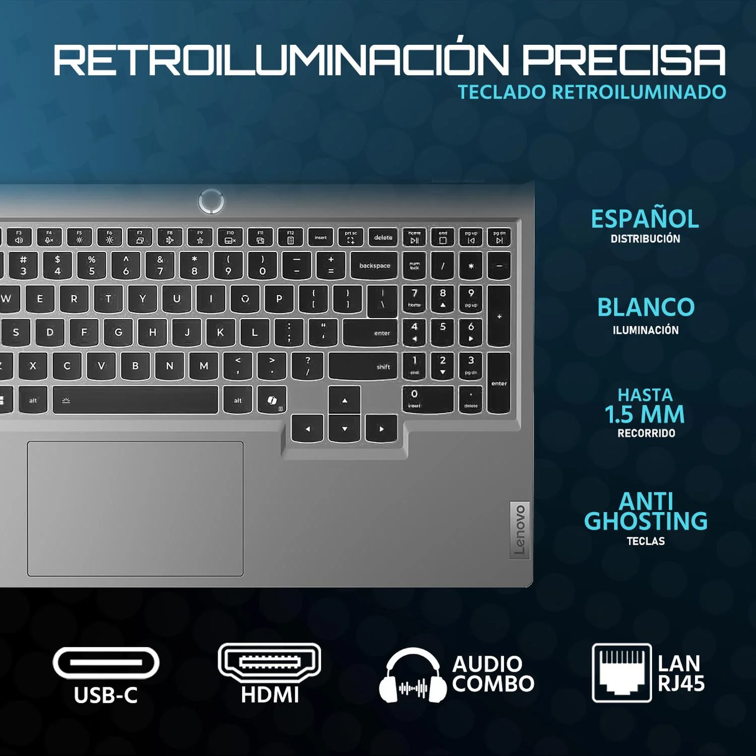 Laptop Gamer LENOVO LOQ NVIDIA GeForce RTX 5050 Intel Core i5 13450HX 24GB RAM 1TB SSD 15.6" Windows 11 Home Teclado en Español + Mouse - Image 4