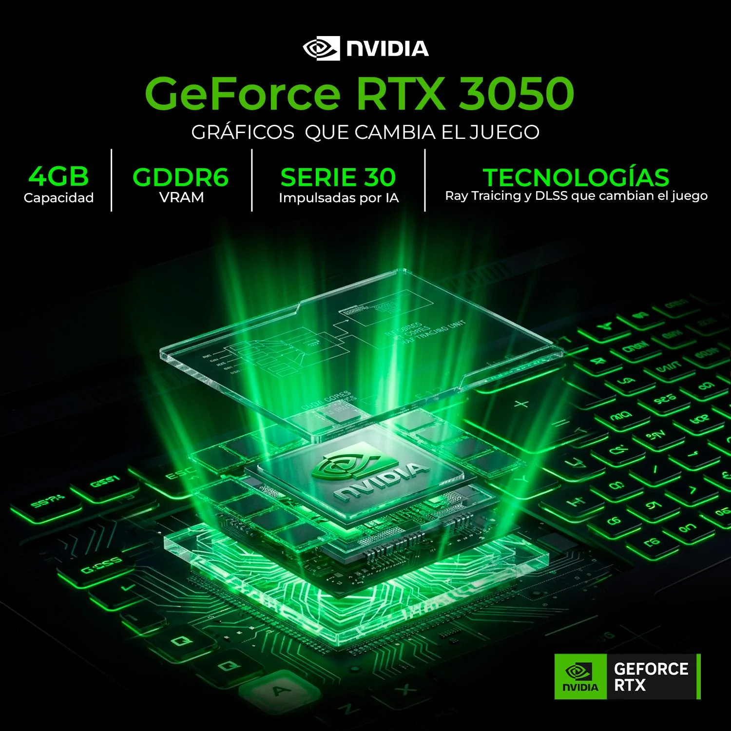 Laptop Gamer Libero Nvidia GeForce RTX 3050 4GB Intel Core i5 12450H 16GB 512GB SSD Pantalla 15.6" IPS FHD 144Hz Teclado Español W11H Garantia y Servicio en Mexico - Image 4