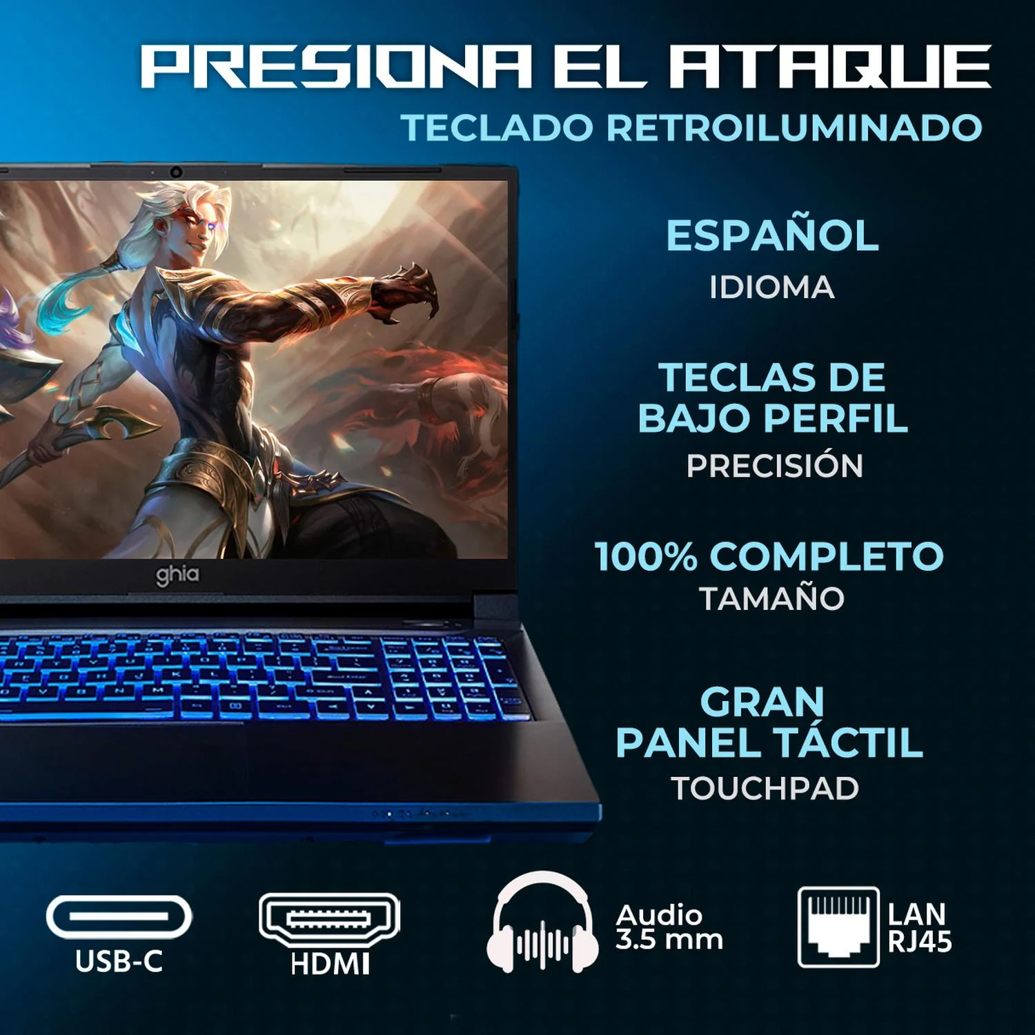 Laptop Gamer Libero Nvidia GeForce RTX 3050 4GB Intel Core i5 12450H 32GB 1TB SSD Pantalla 15.6" IPS FHD 144Hz Teclado Español W11H Garantia y Servicio en Mexico - Image 4