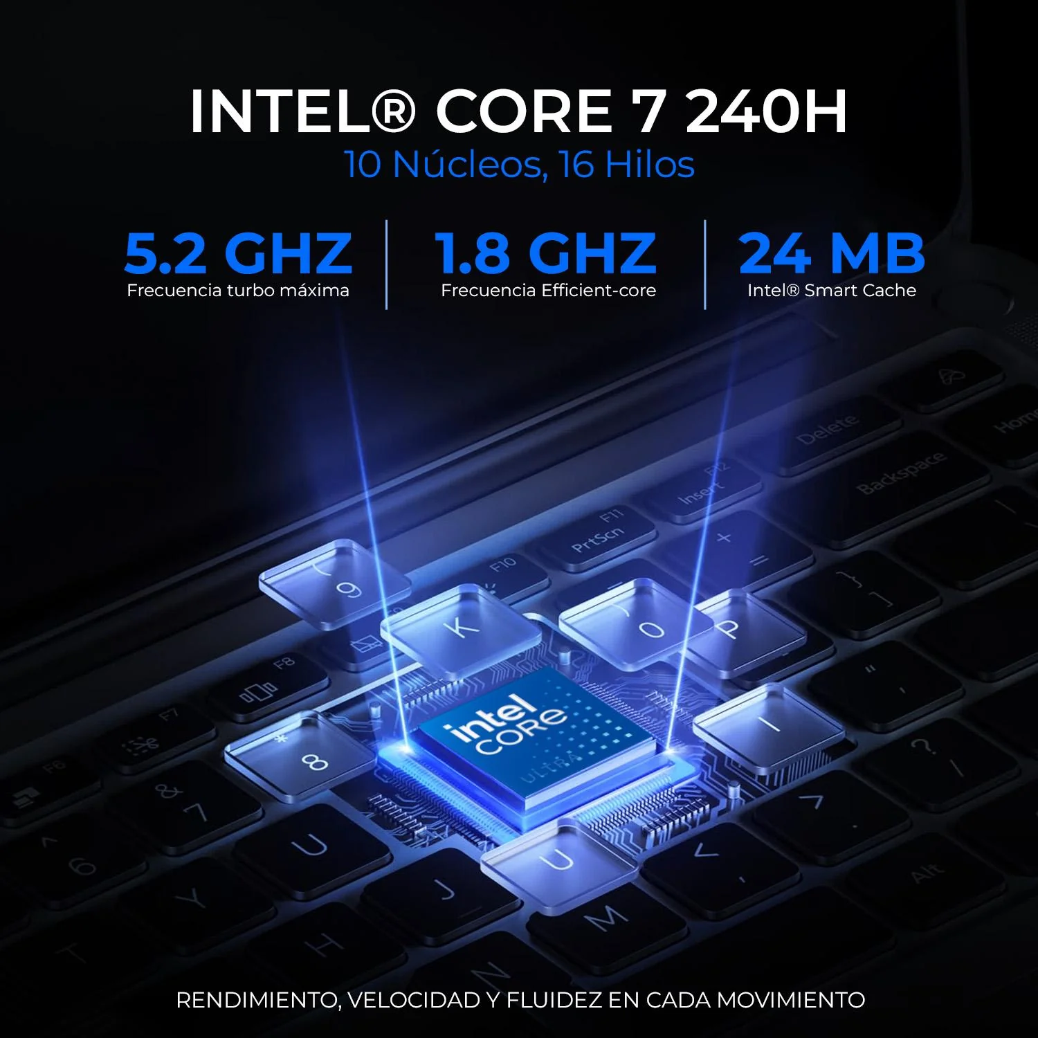 Laptop Gamer MSI Cyborg 17 Nvidia GeForce RTX 5060 8GB Intel Core i7 240H 32GB DDR5 1TB SSD Pantalla 17.3" IPS FHD 144Hz Teclado Español Mochila W11H Gaming Competitivo y Creacion de Contenido - Image 3