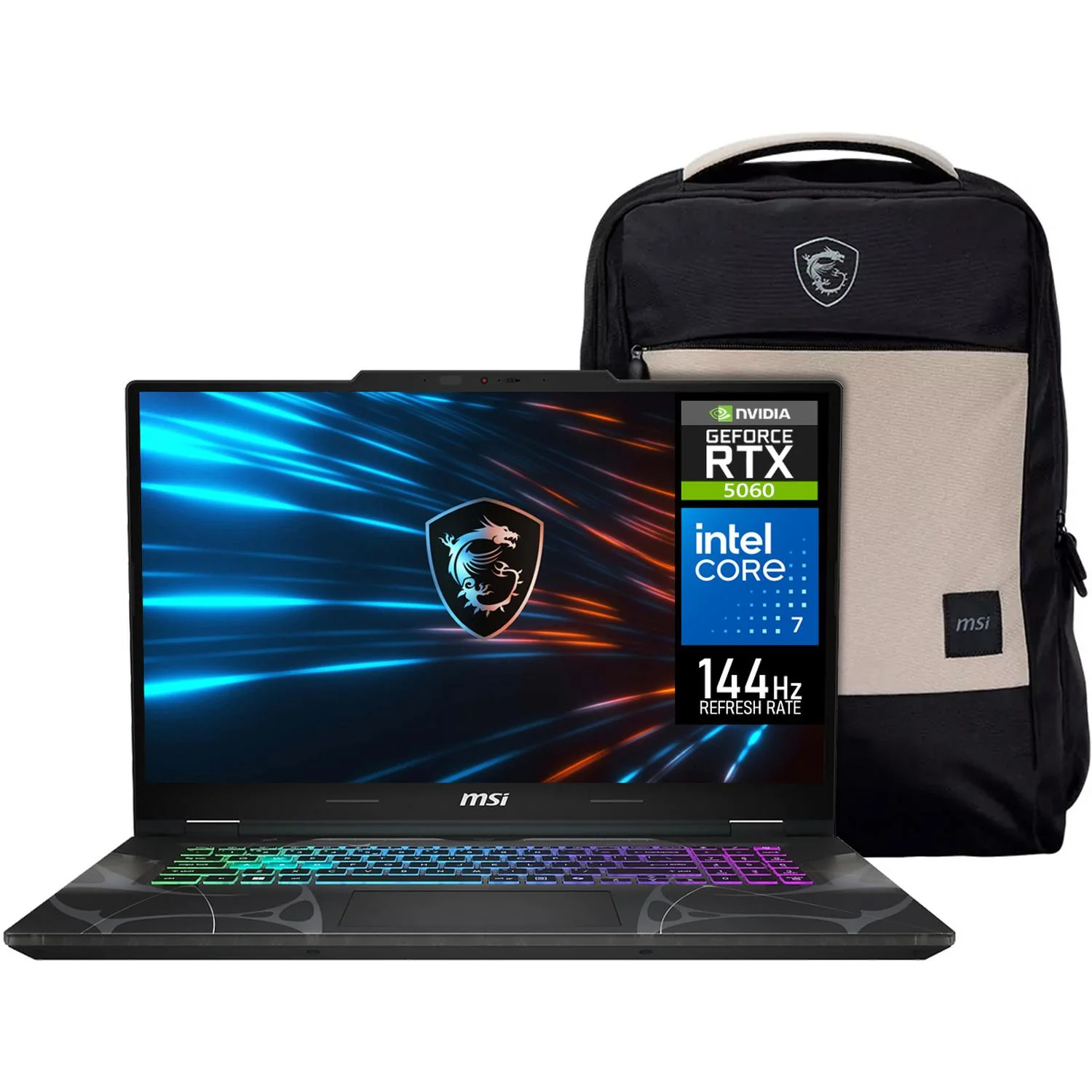 Laptop Gamer MSI Cyborg 17 NVIDIA GeForce RTX 5060 Intel Core i7 240H 64GB DDR5 SSD 1TB 17.3" FHD 144Hz Teclado Español Mochila Multitarea Fluida y Gaming Avanzado