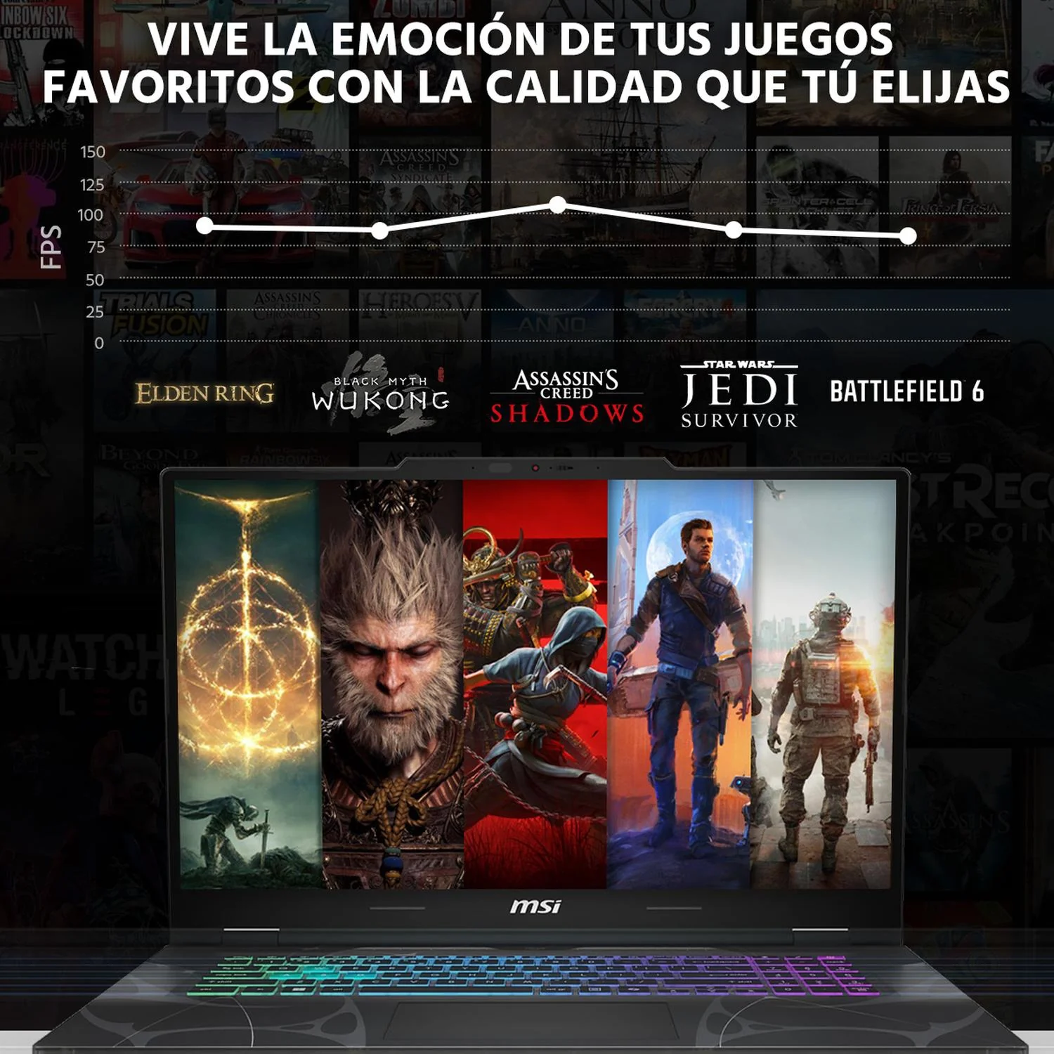 Laptop Gamer MSI Cyborg 17 NVIDIA GeForce RTX 5060 Intel Core i7 240H 64GB DDR5 SSD 1TB 17.3" FHD 144Hz Teclado Español Mochila Multitarea Fluida y Gaming Avanzado - Image 5